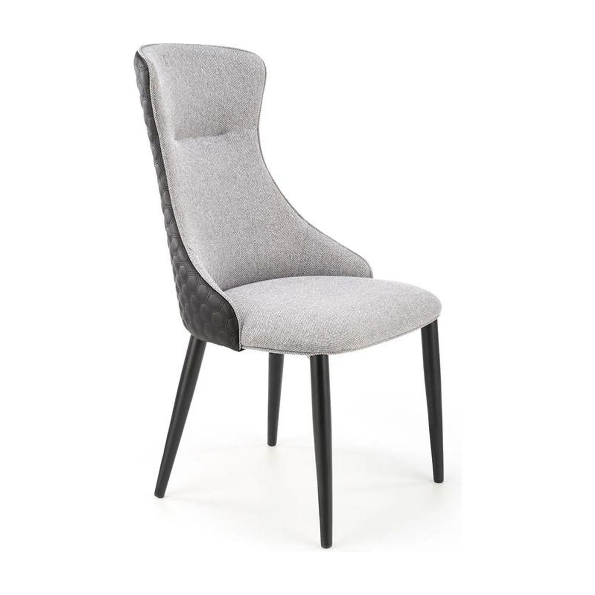 Scaun K434, gri/negru, stofa catifelata/piele ecologica, 53x54x97 cm