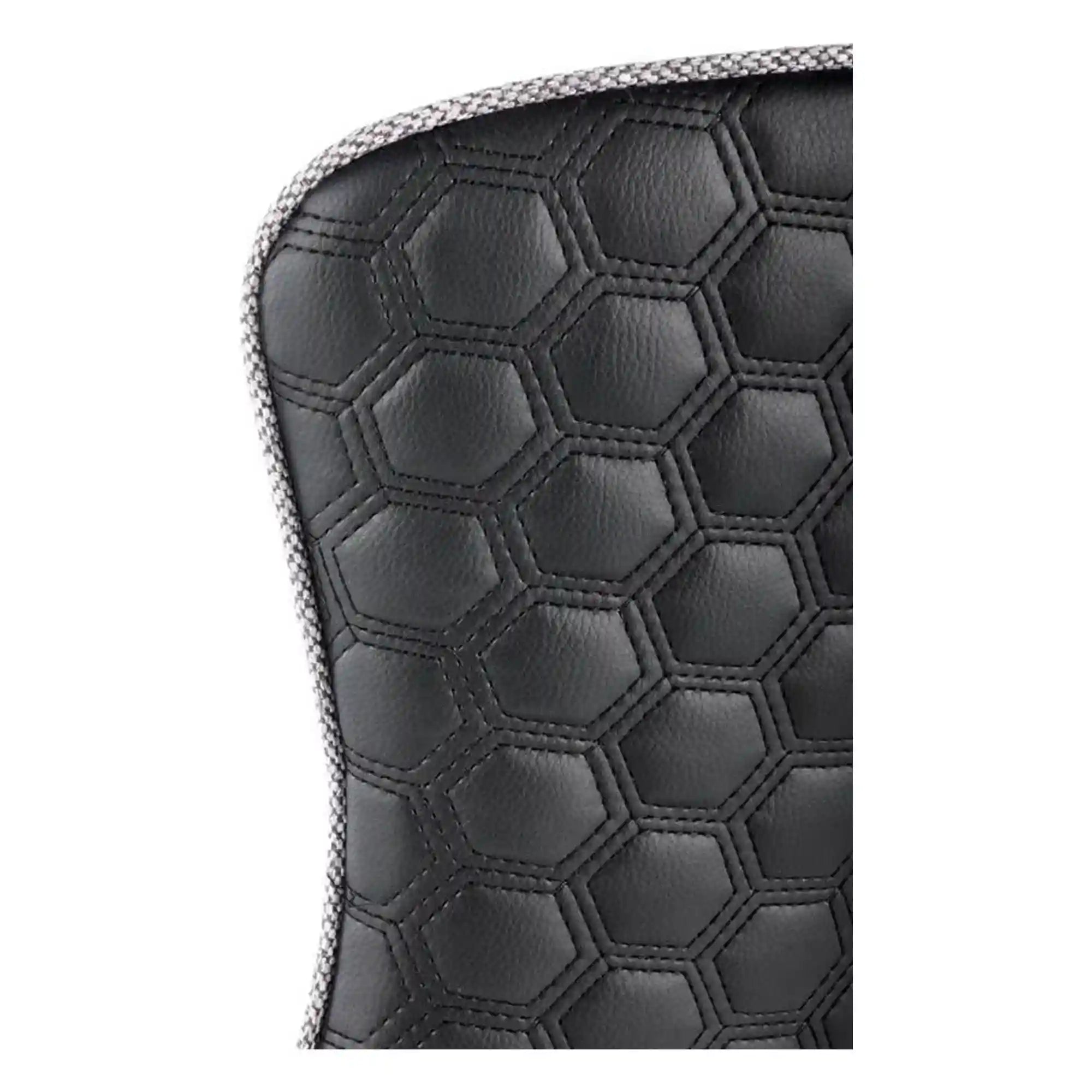 Scaun K434, gri/negru, stofa catifelata/piele ecologica, 53x54x97 cm