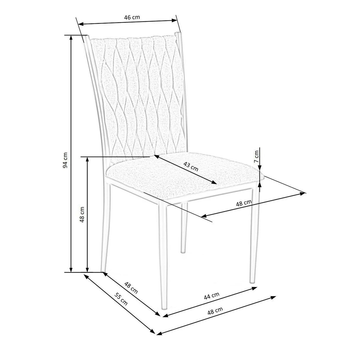 Scaun K436, gri/auriu, stofa catifelata/metal, 48x55x94 cm