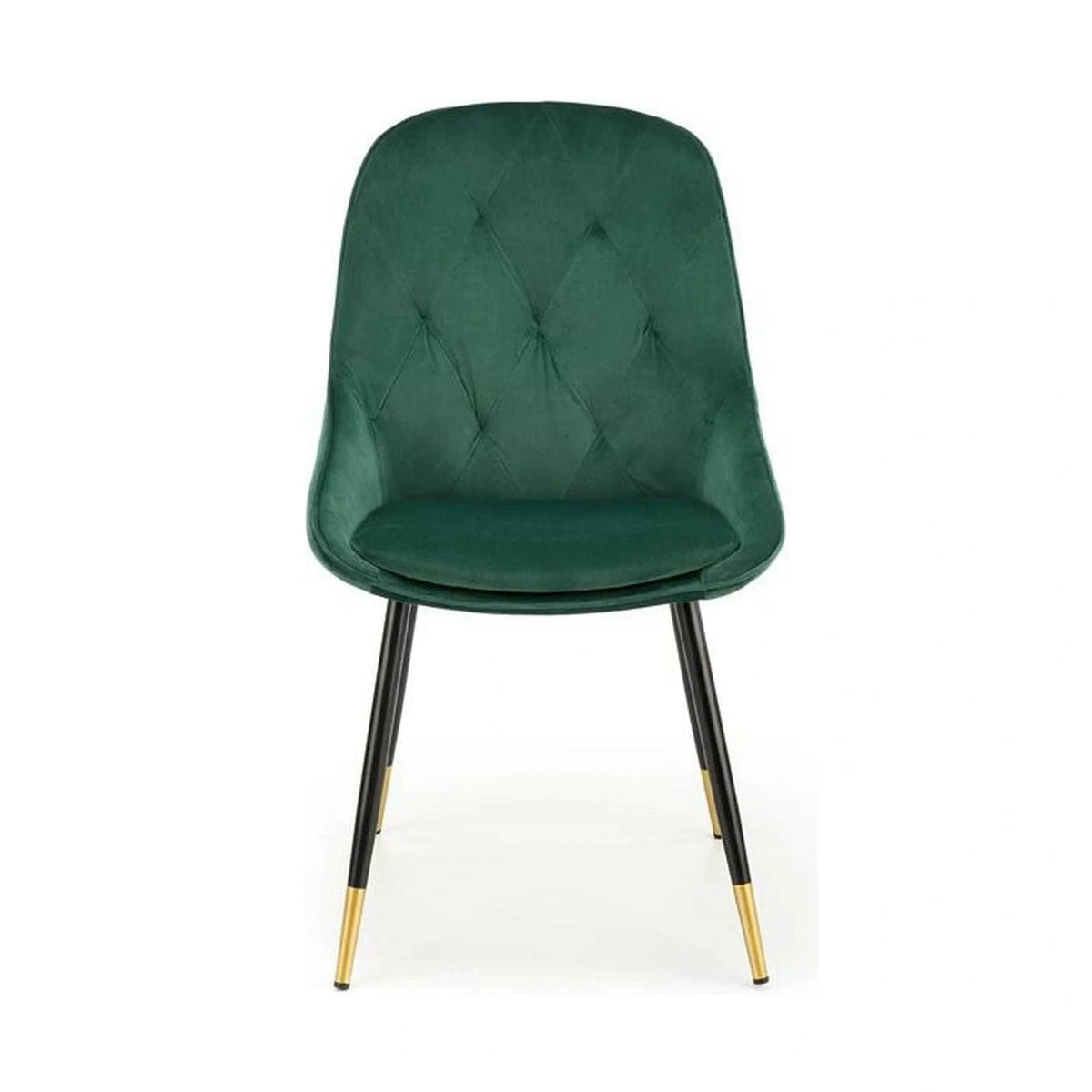 Scaun K437, verde inchis/negru, stofa catifelata/metal, 49x55x88 cm