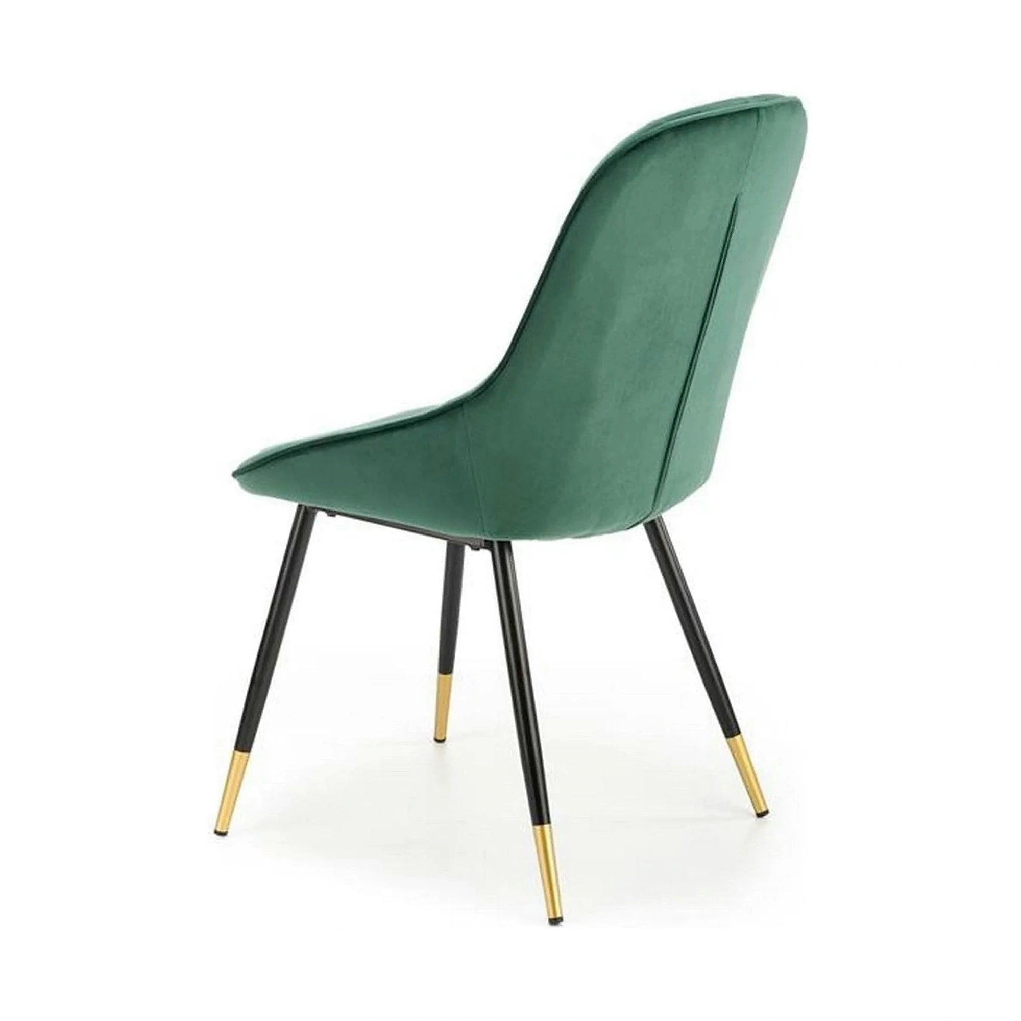 Scaun K437, verde inchis/negru, stofa catifelata/metal, 49x55x88 cm