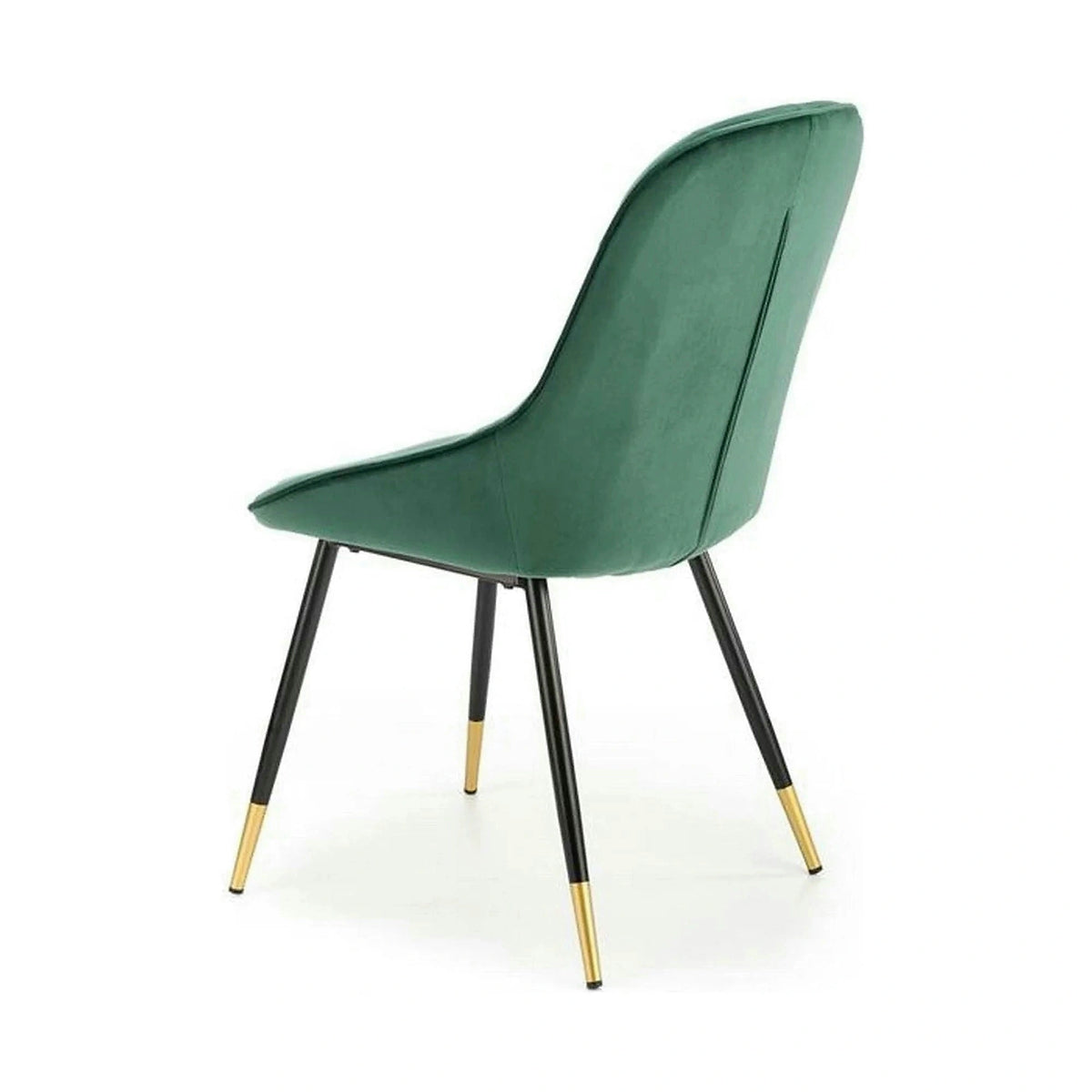 Scaun K437, verde inchis/negru, stofa catifelata/metal, 49x55x88 cm