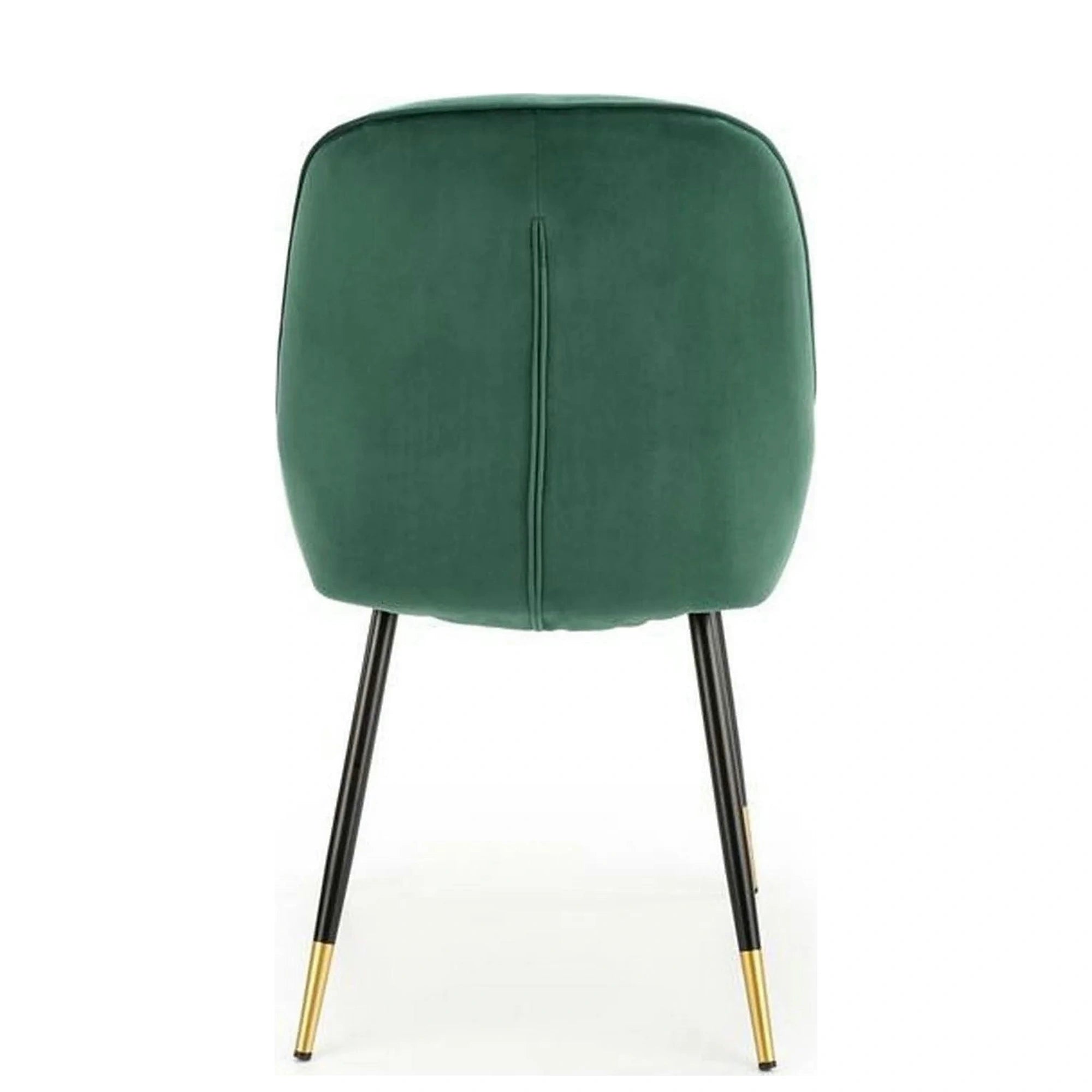 Scaun K437, verde inchis/negru, stofa catifelata/metal, 49x55x88 cm