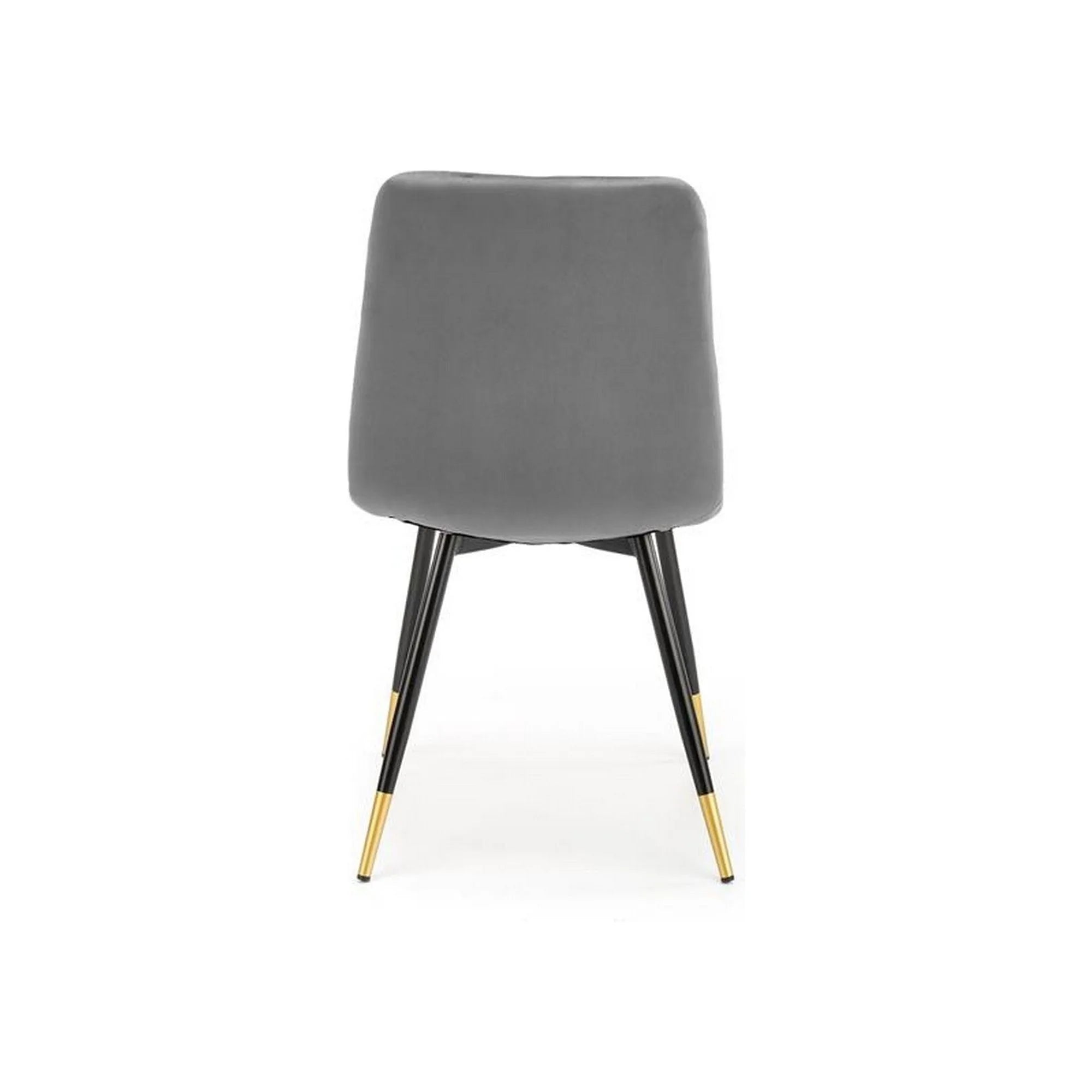 Scaun K438, gri/negru, stofa catifelata/metal, 45x50x86 cm