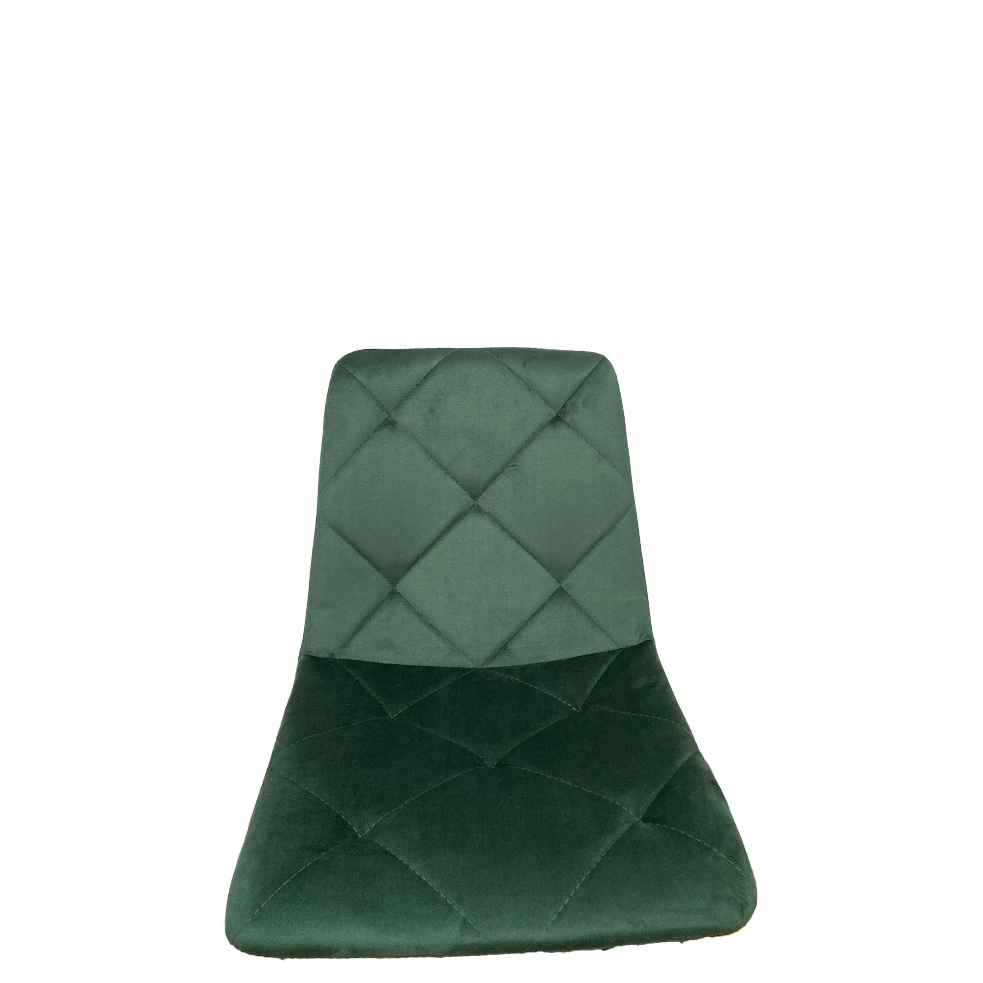 Scaun K438, verde inchis/negru, stofa catifelata/metal, 45x50x86 cm