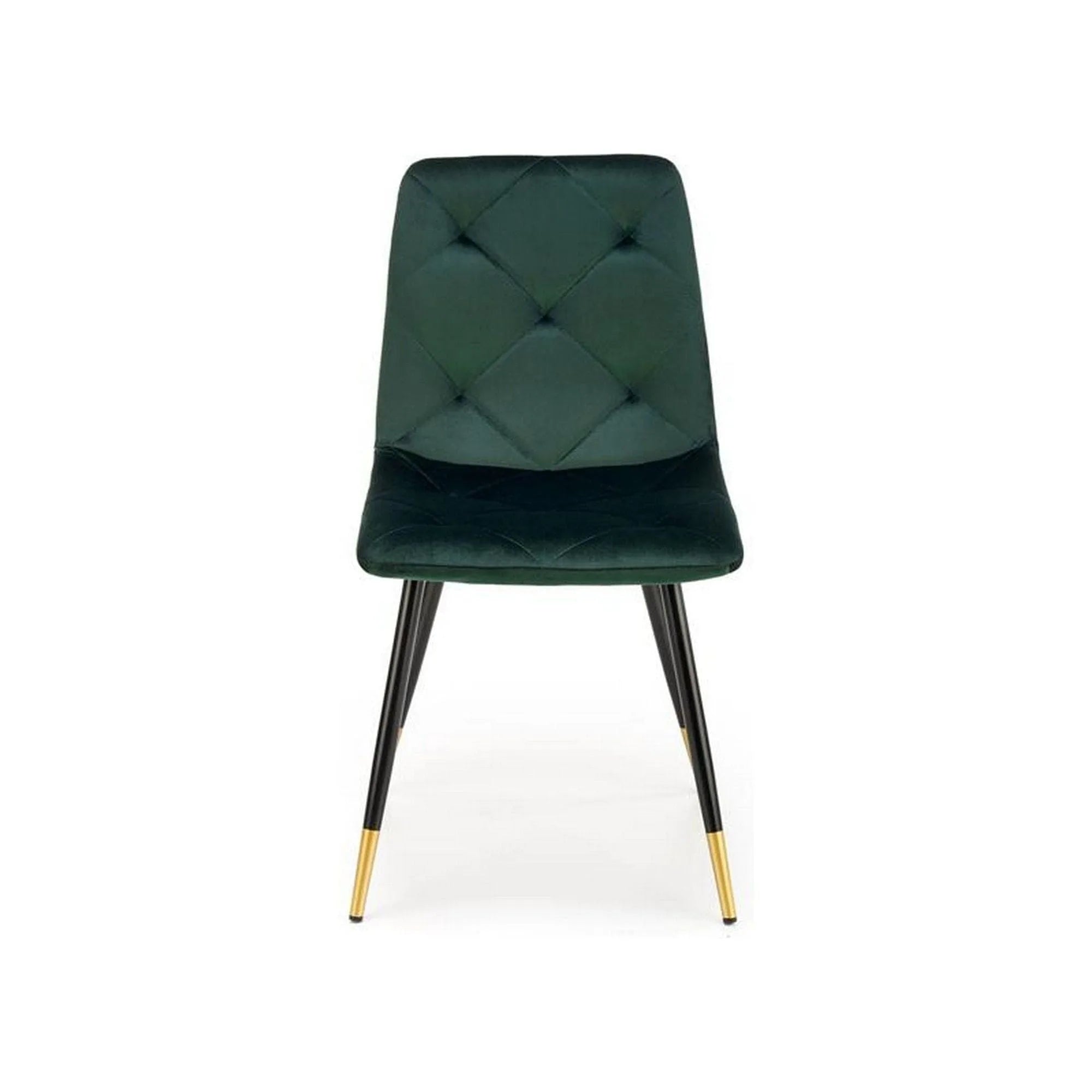 Scaun K438, verde inchis/negru, stofa catifelata/metal, 45x50x86 cm