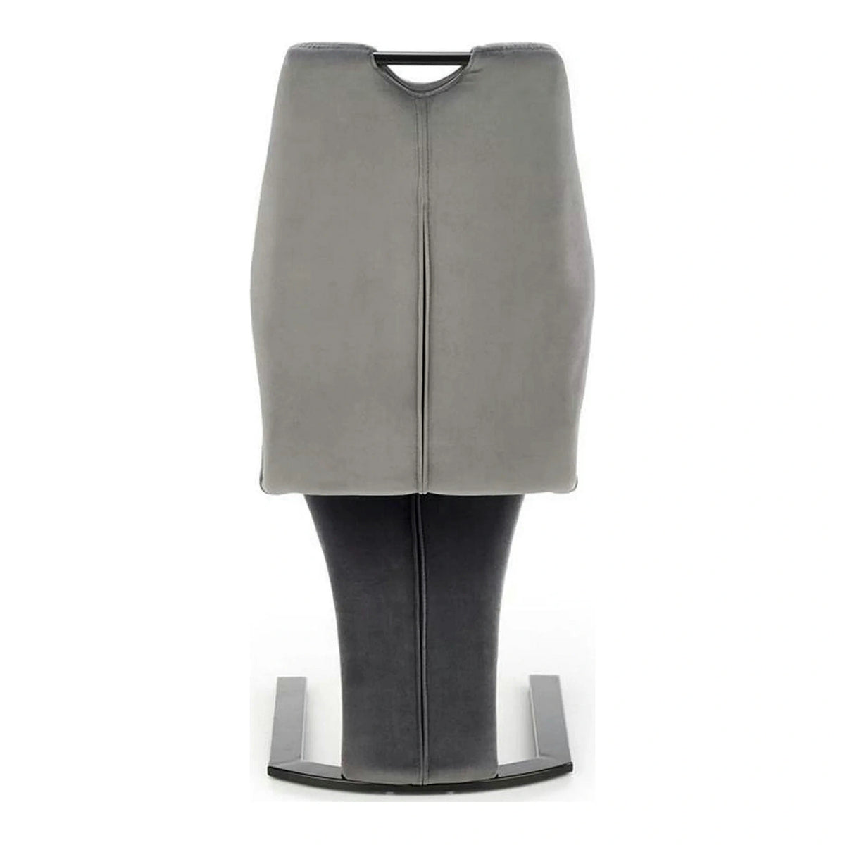 Scaun K442, gri/negru, stofa catifelata/metal, 46x61x102 cm