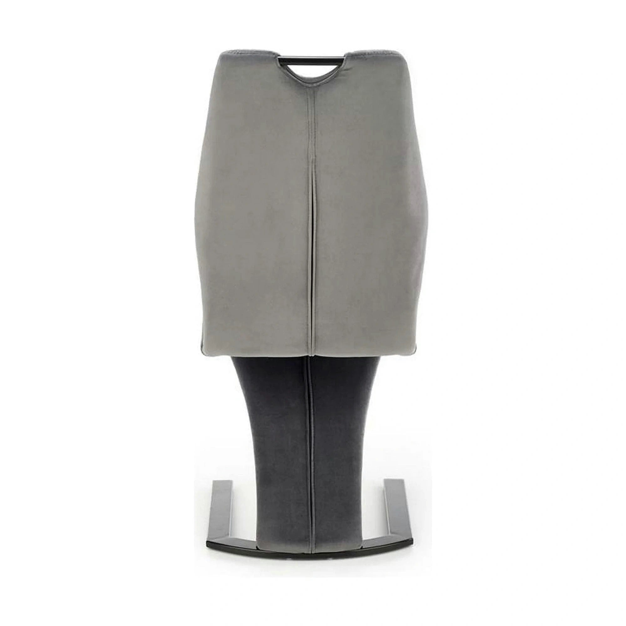 Scaun K442, gri/negru, stofa catifelata/metal, 46x61x102 cm