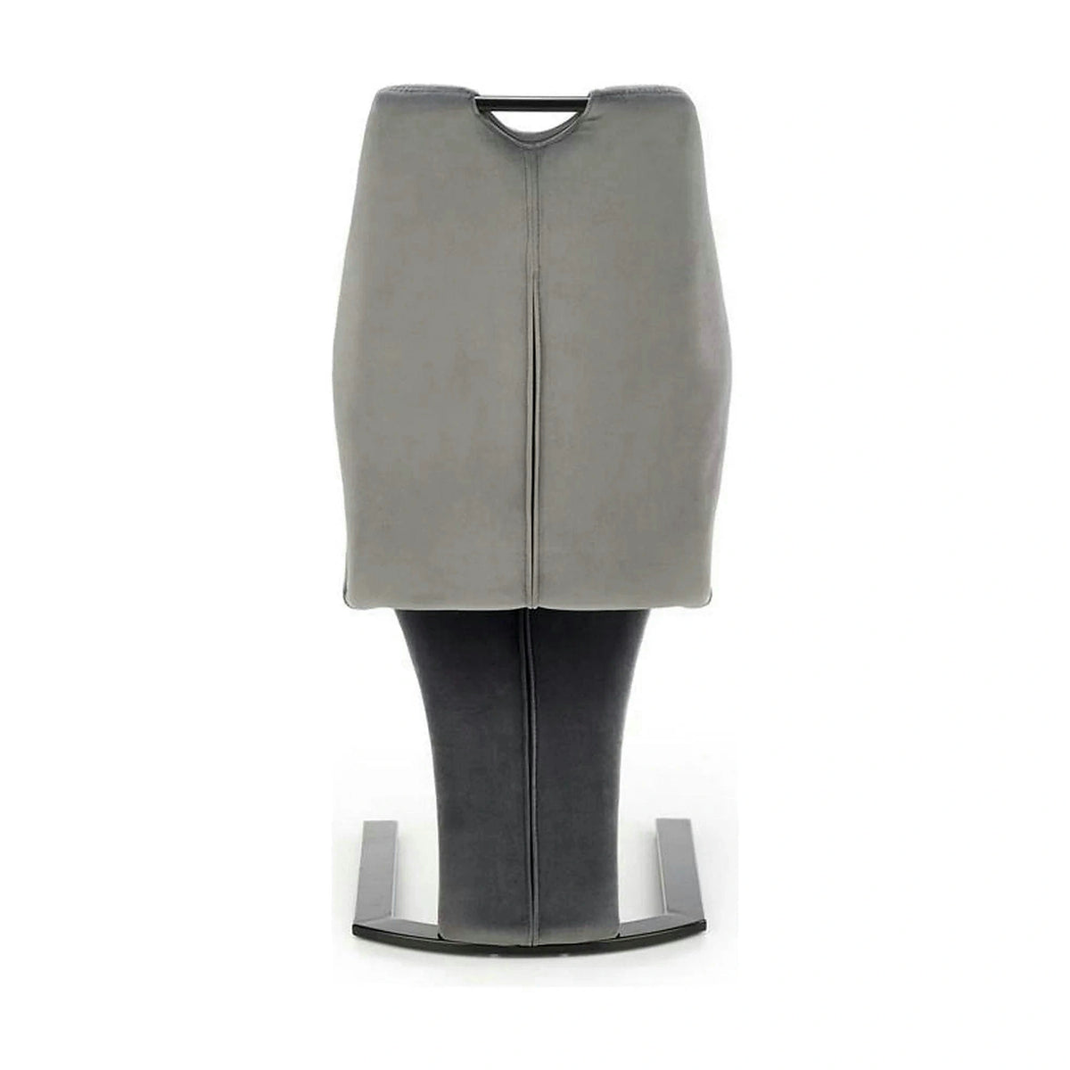 Scaun K442, gri/negru, stofa catifelata/metal, 46x61x102 cm