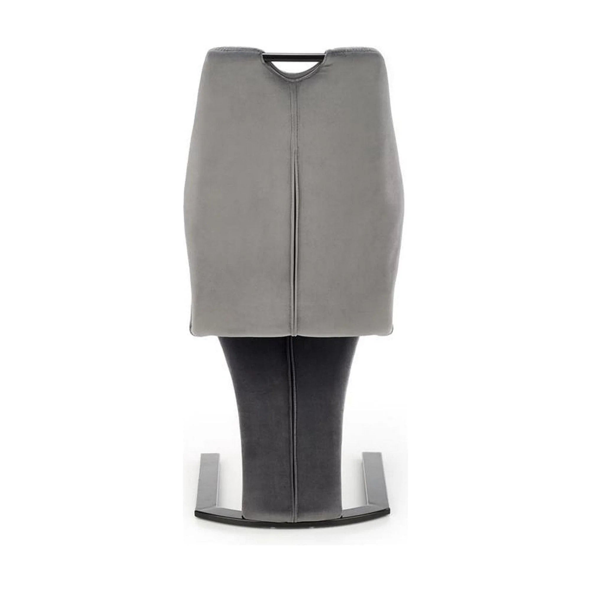 Scaun K442, gri/negru, stofa catifelata/metal, 46x61x102 cm