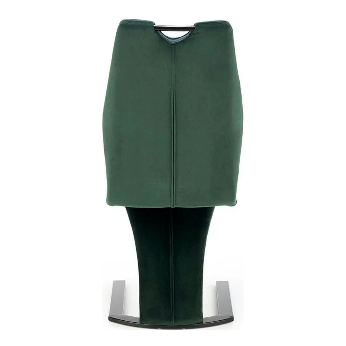 Scaun K442, verde inchis/negru, stofa catifelata/metal, 46x61x102 cm