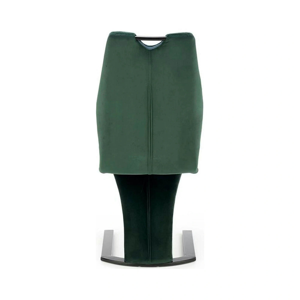Scaun K442, verde inchis/negru, stofa catifelata/metal, 46x61x102 cm