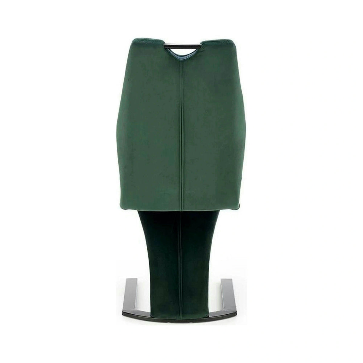 Scaun K442, verde inchis/negru, stofa catifelata/metal, 46x61x102 cm