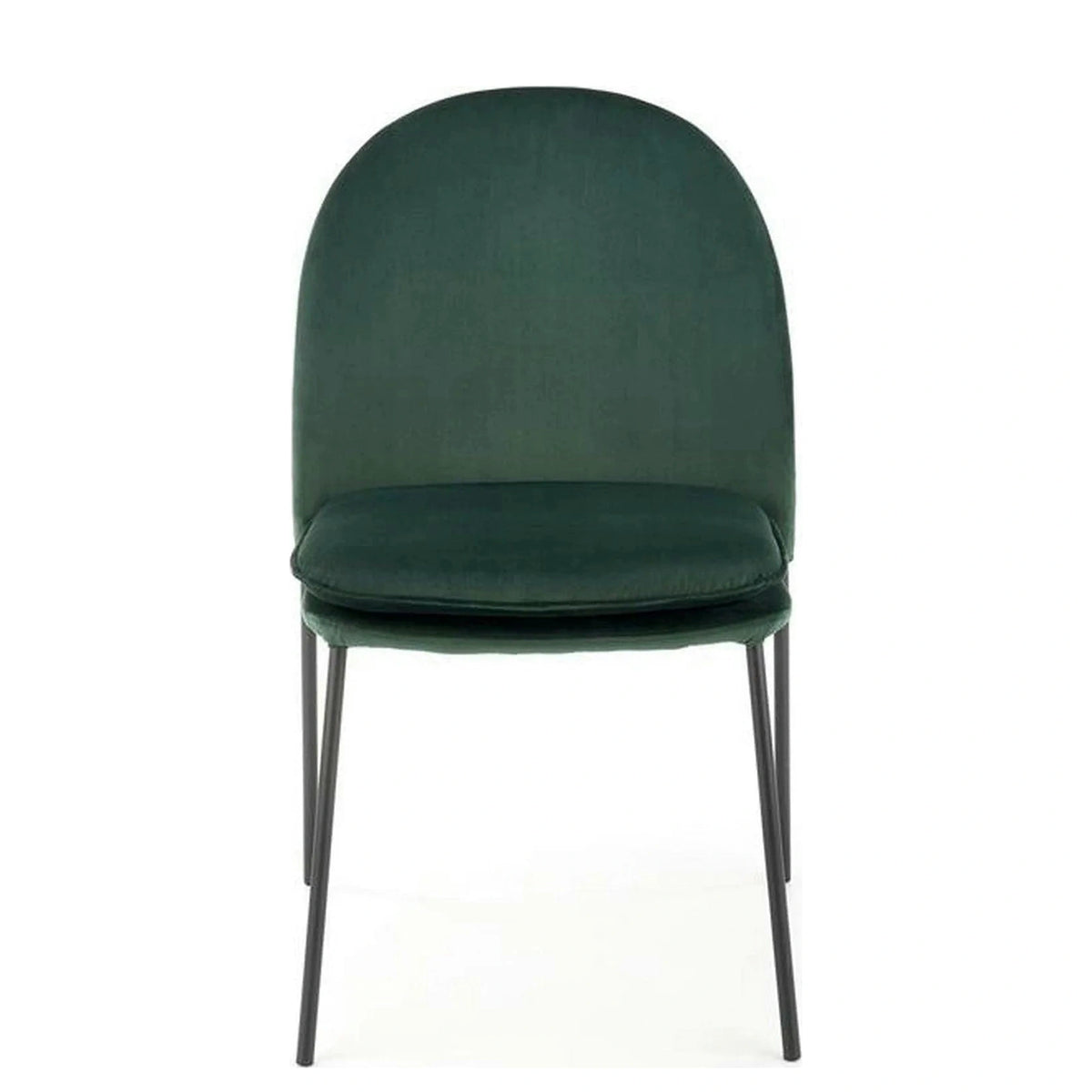 Scaun K443, verde/negru, stofa catifelata/metal, 50x58x84 cm