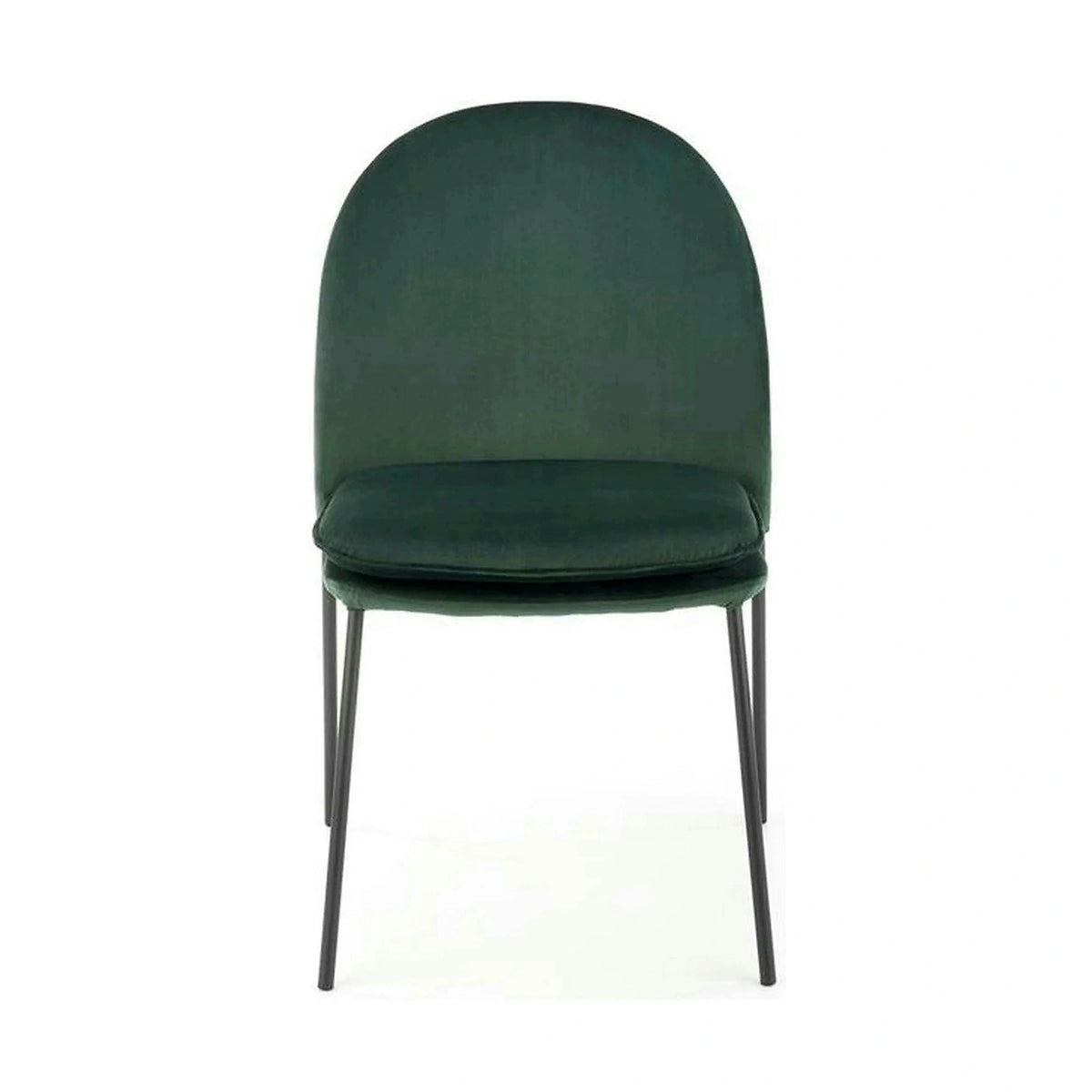 Scaun K443, verde/negru, stofa catifelata/metal, 50x58x84 cm