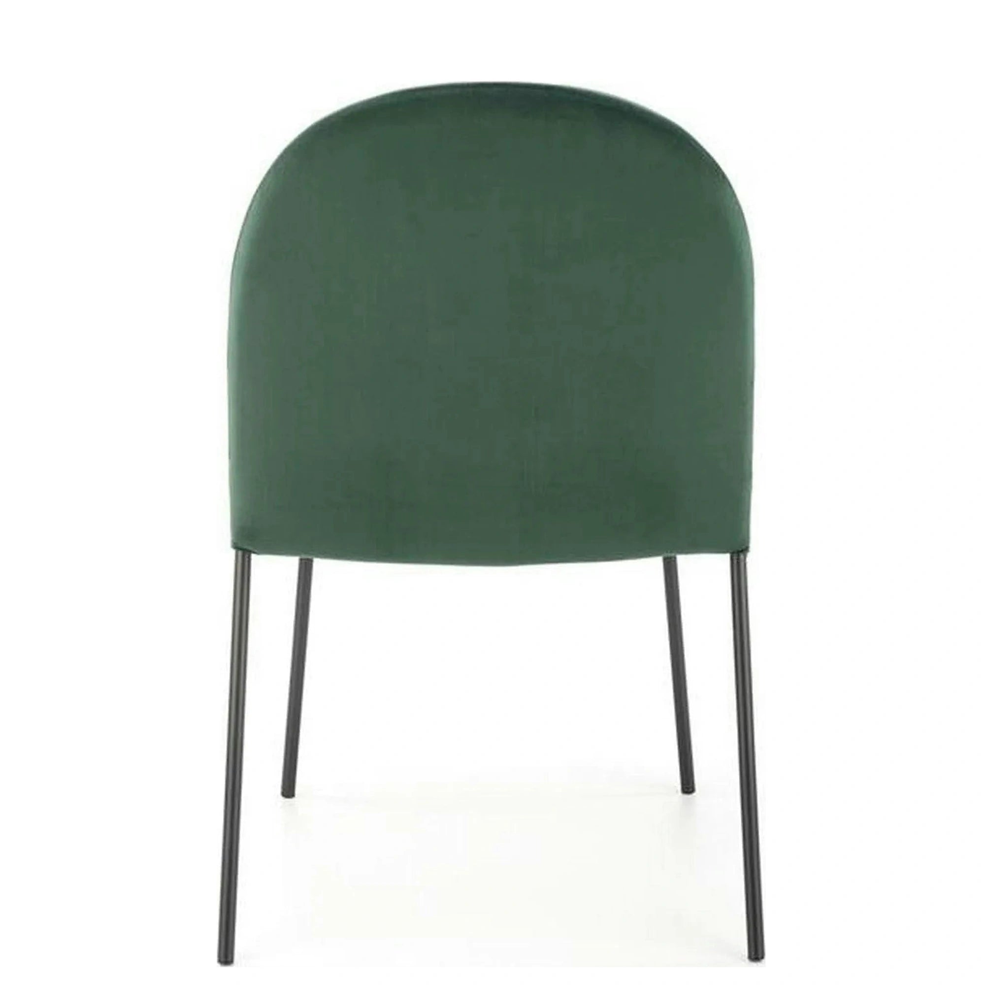 Scaun K443, verde/negru, stofa catifelata/metal, 50x58x84 cm