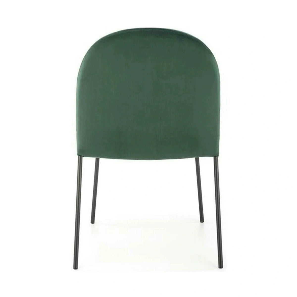 Scaun K443, verde/negru, stofa catifelata/metal, 50x58x84 cm