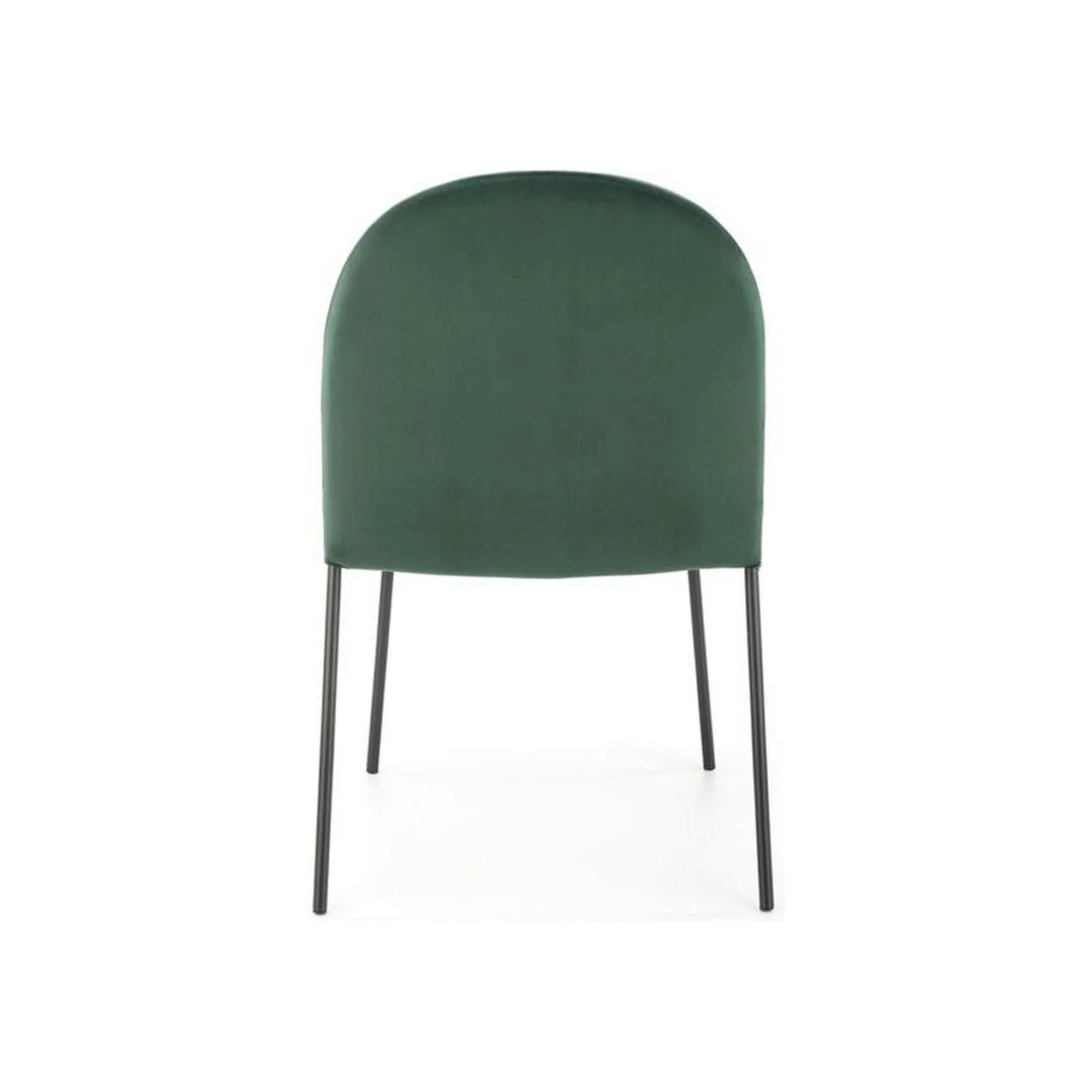 Scaun K443, verde/negru, stofa catifelata/metal, 50x58x84 cm