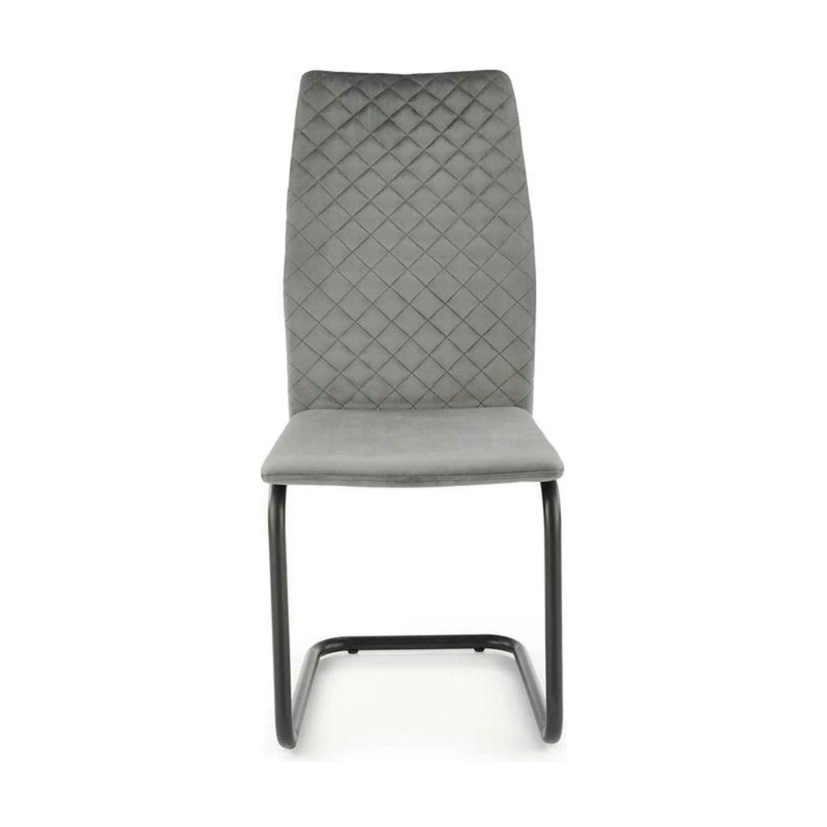 Scaun K444, gri/negru, stofa catifelata/metal, 44x54x97 cm