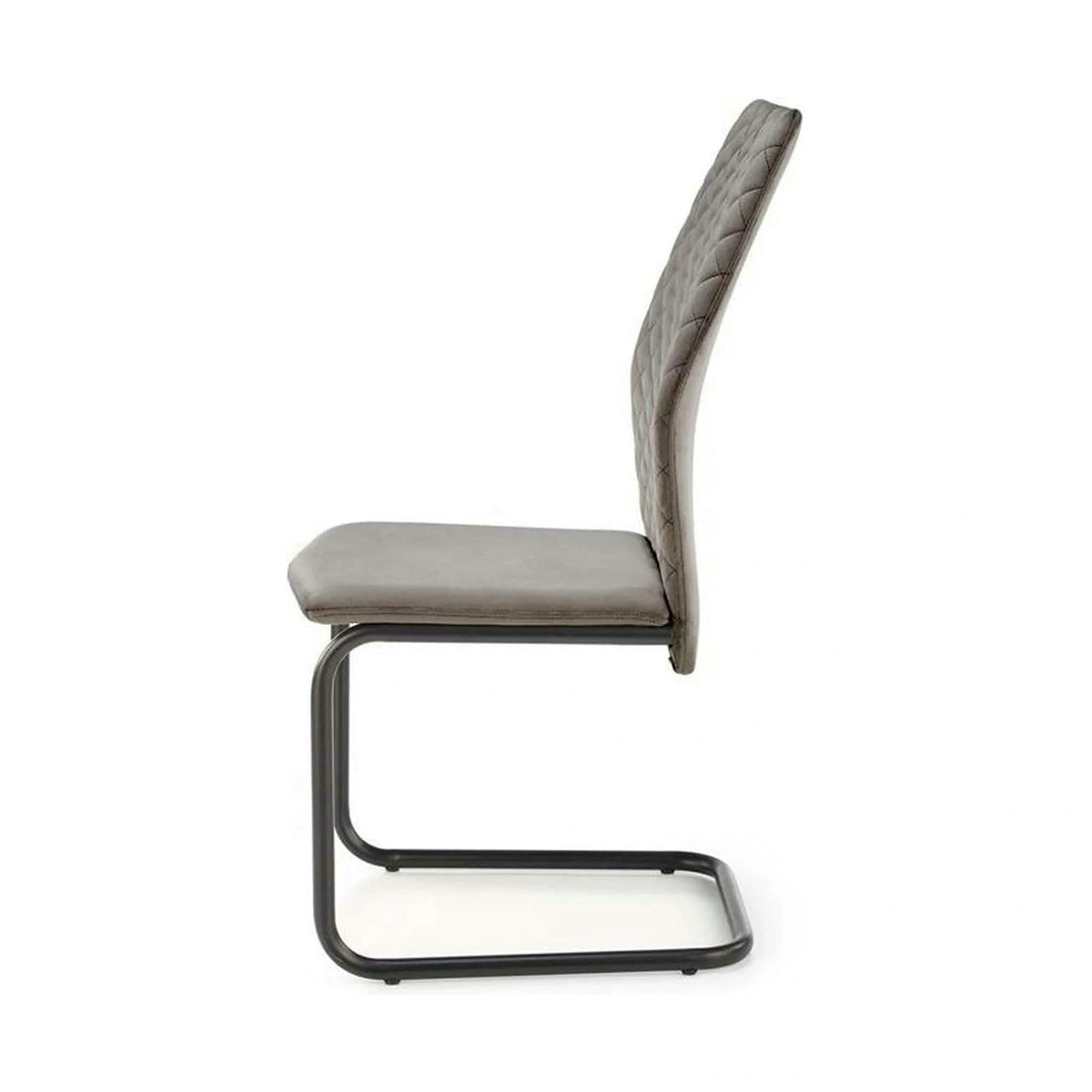 Scaun K444, gri/negru, stofa catifelata/metal, 44x54x97 cm