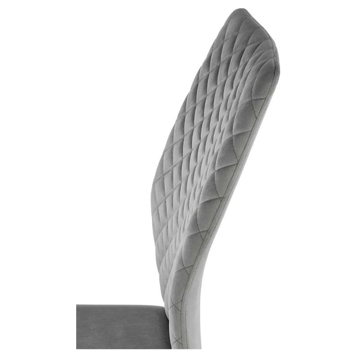 Scaun K444, gri/negru, stofa catifelata/metal, 44x54x97 cm