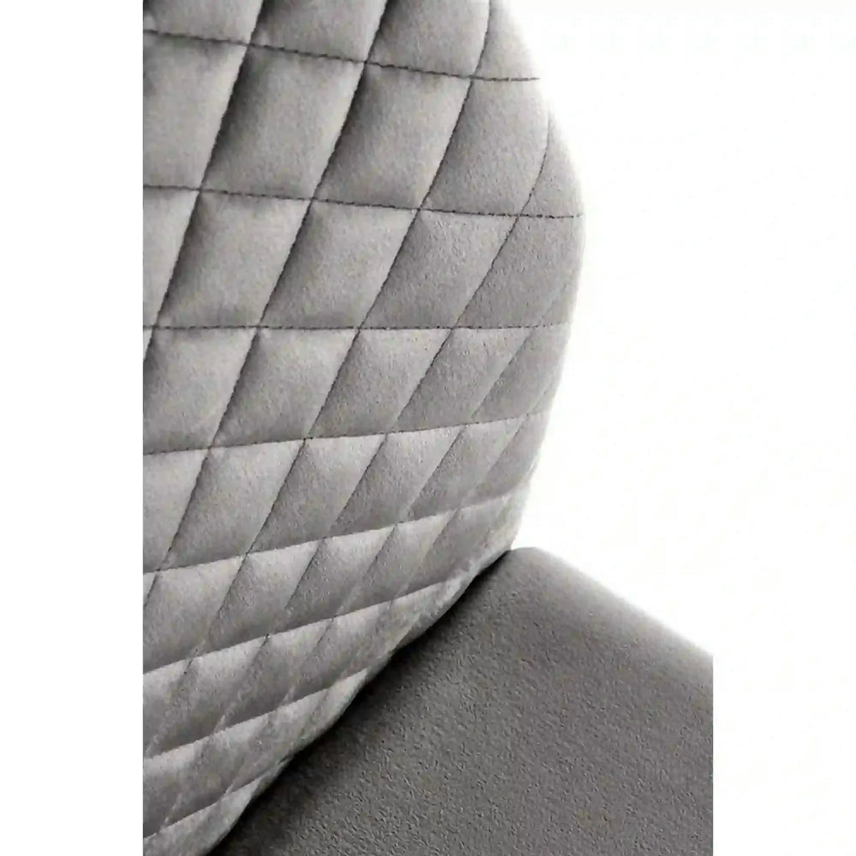 Scaun K444, gri/negru, stofa catifelata/metal, 44x54x97 cm
