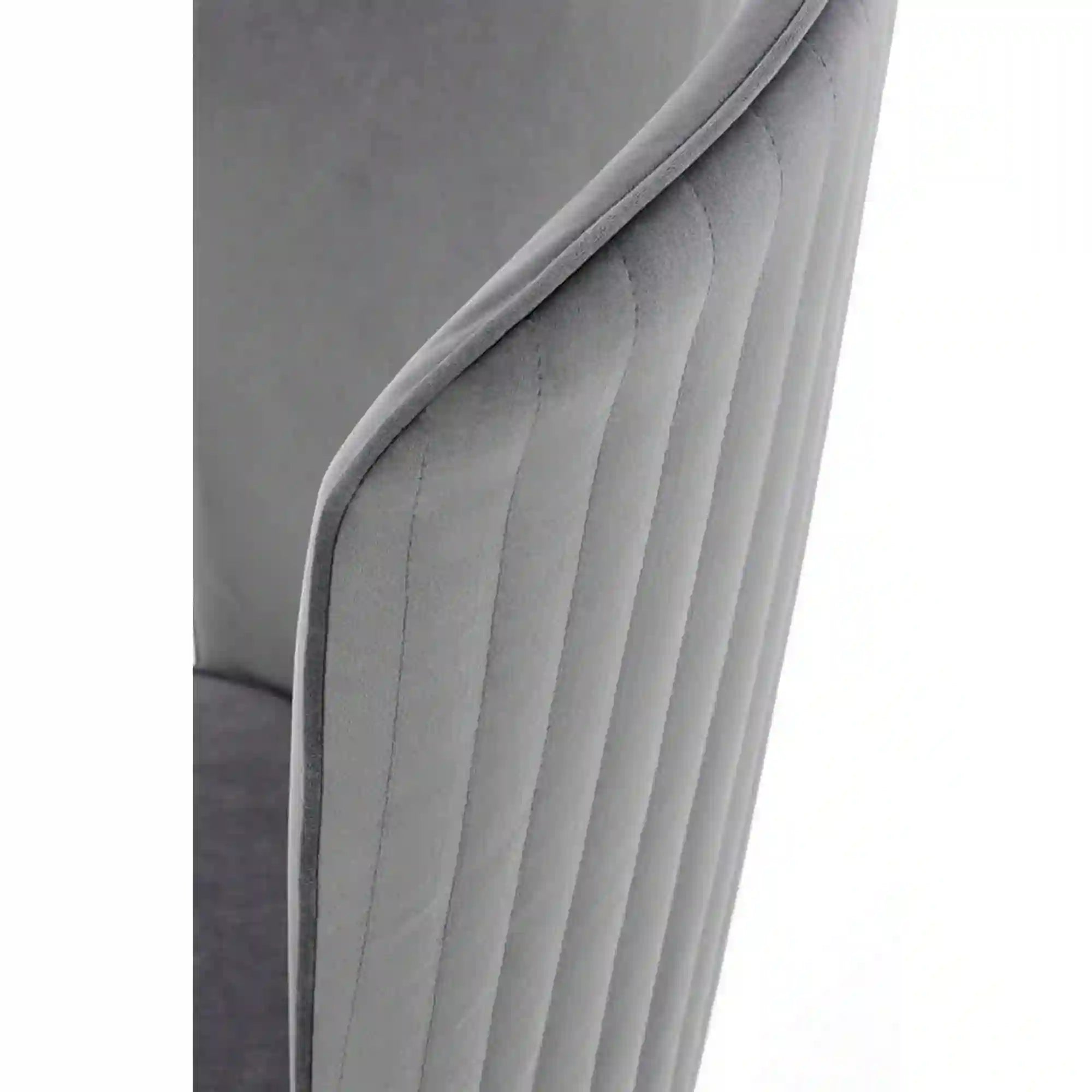 Scaun K446, gri/negru, stofa catifelata/metal, 51x55x86 cm