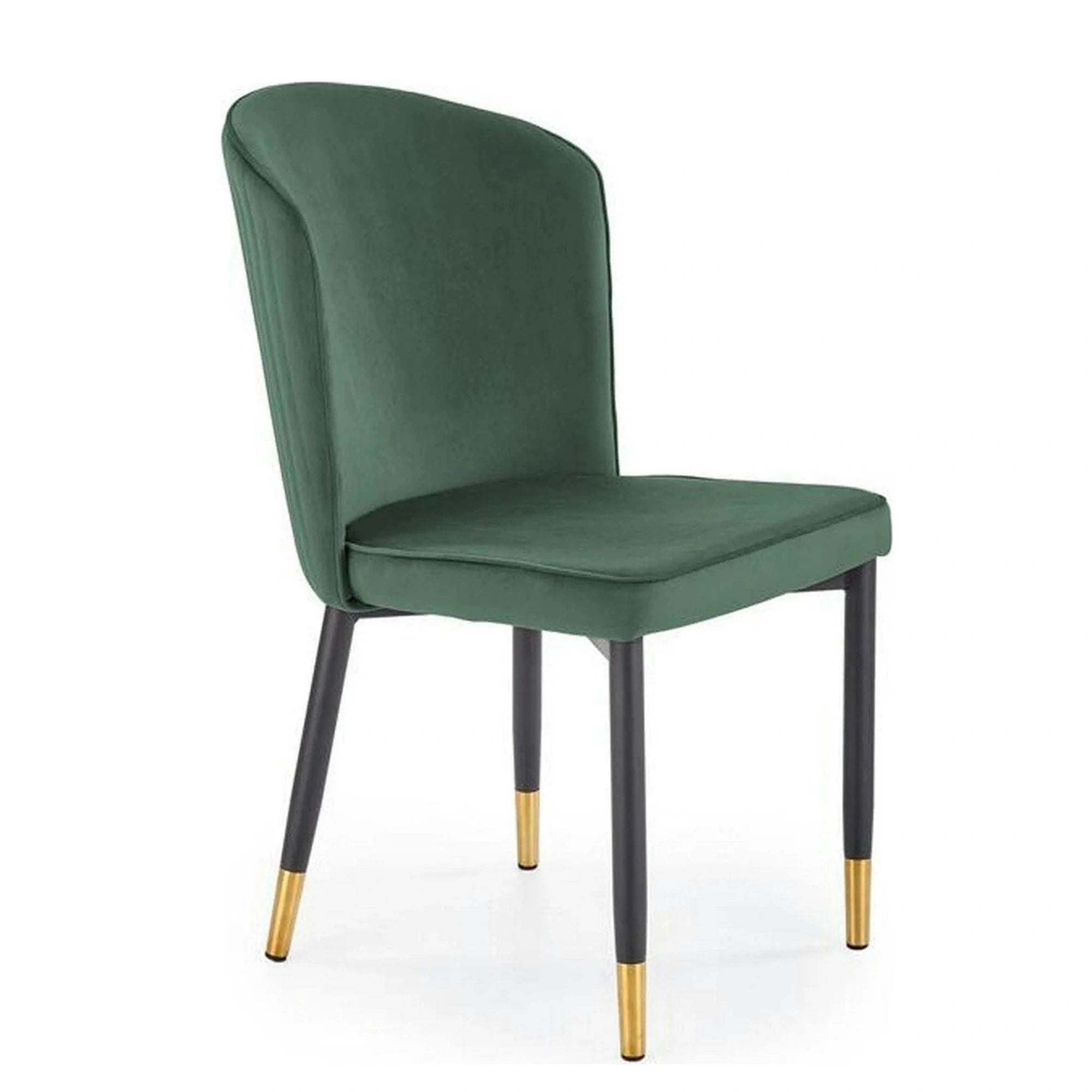 Scaun K446, verde/negru, stofa catifelata/metal, 51x55x86 cm