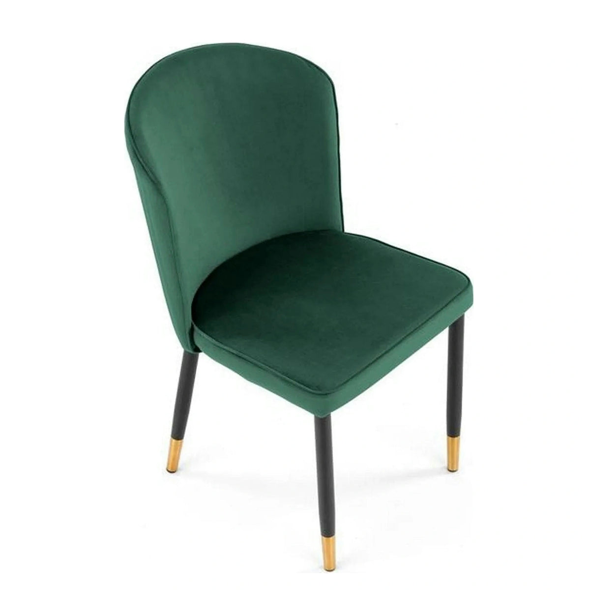 Scaun K446, verde/negru, stofa catifelata/metal, 51x55x86 cm