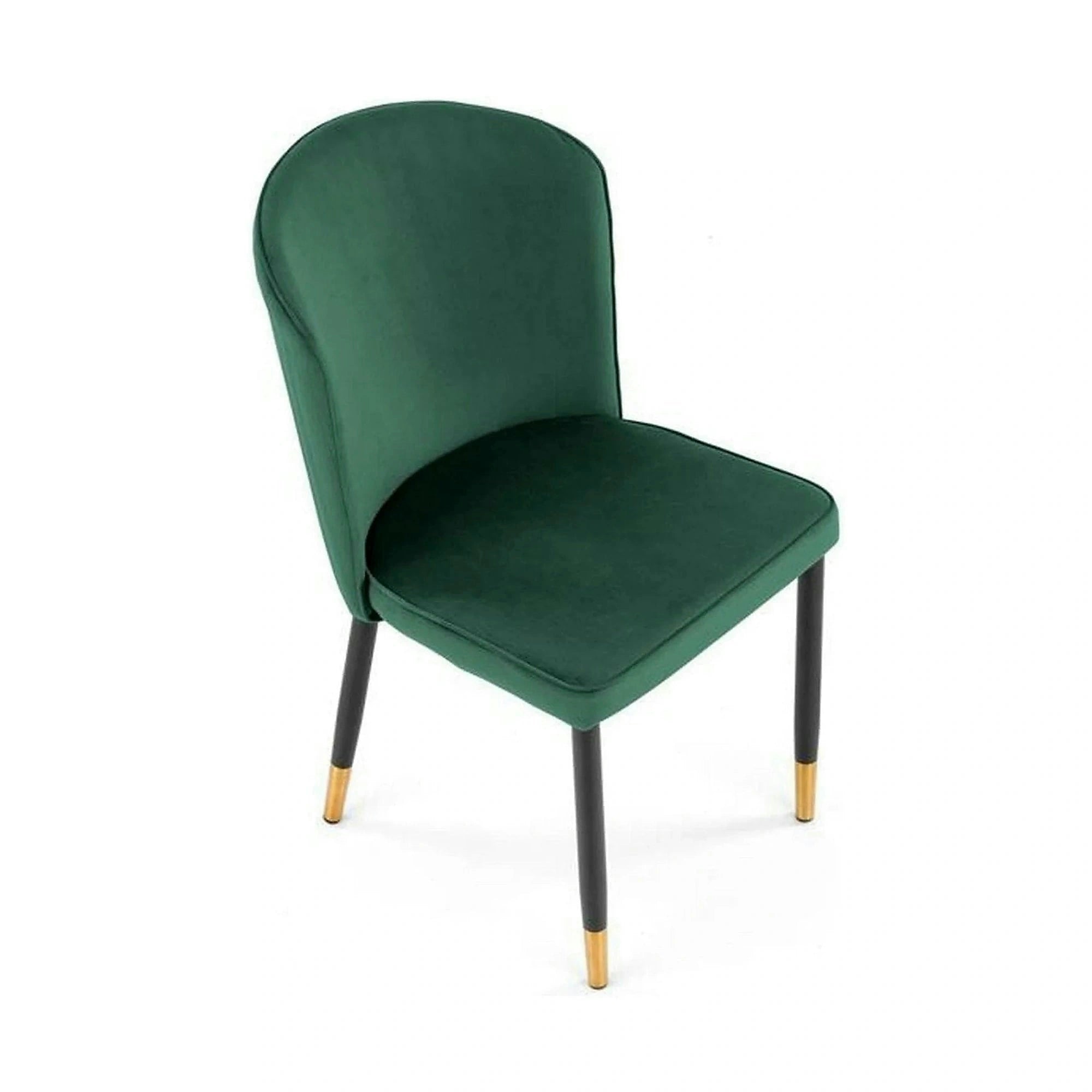 Scaun K446, verde/negru, stofa catifelata/metal, 51x55x86 cm