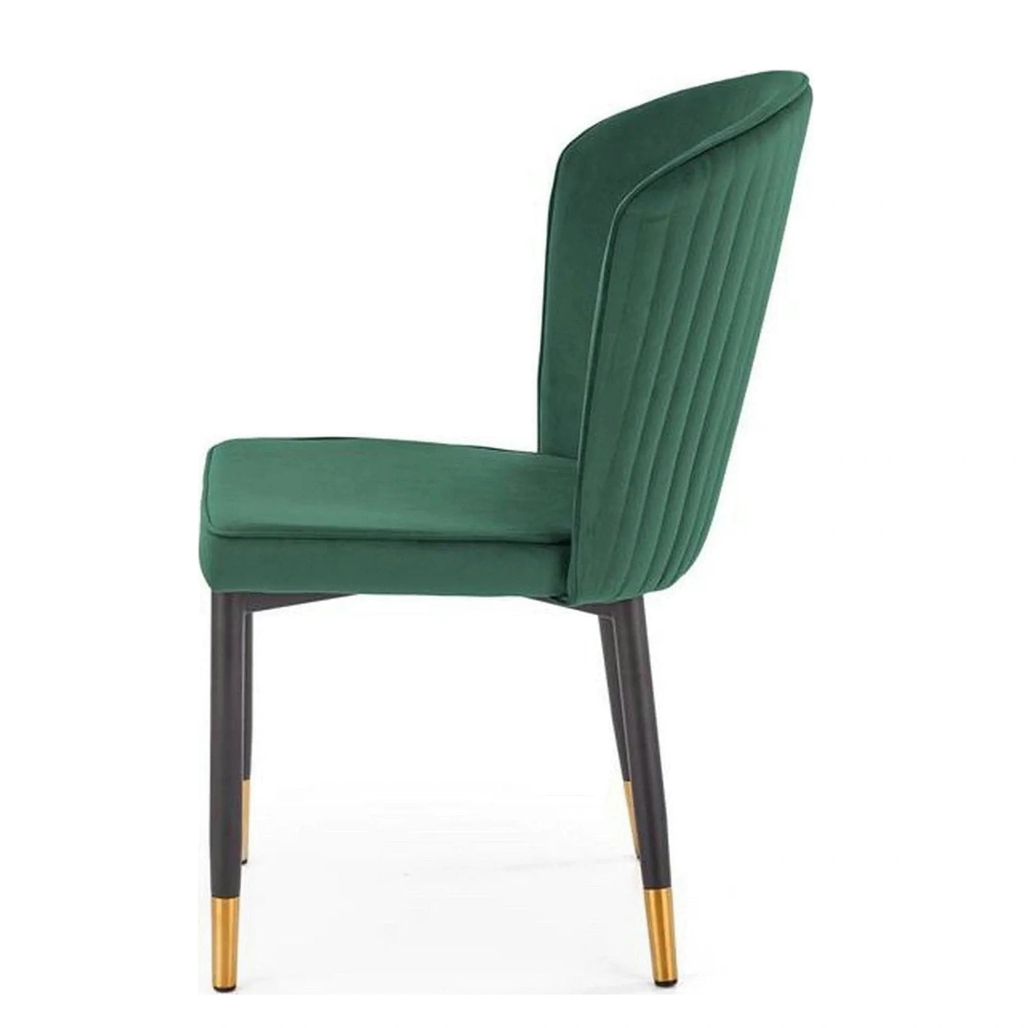 Scaun K446, verde/negru, stofa catifelata/metal, 51x55x86 cm