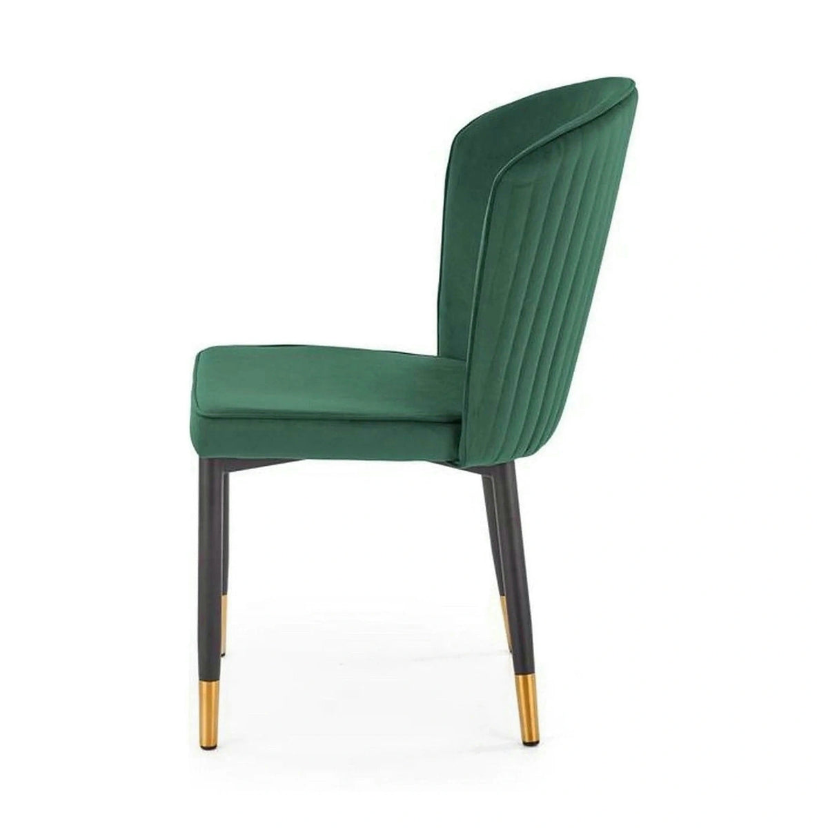 Scaun K446, verde/negru, stofa catifelata/metal, 51x55x86 cm