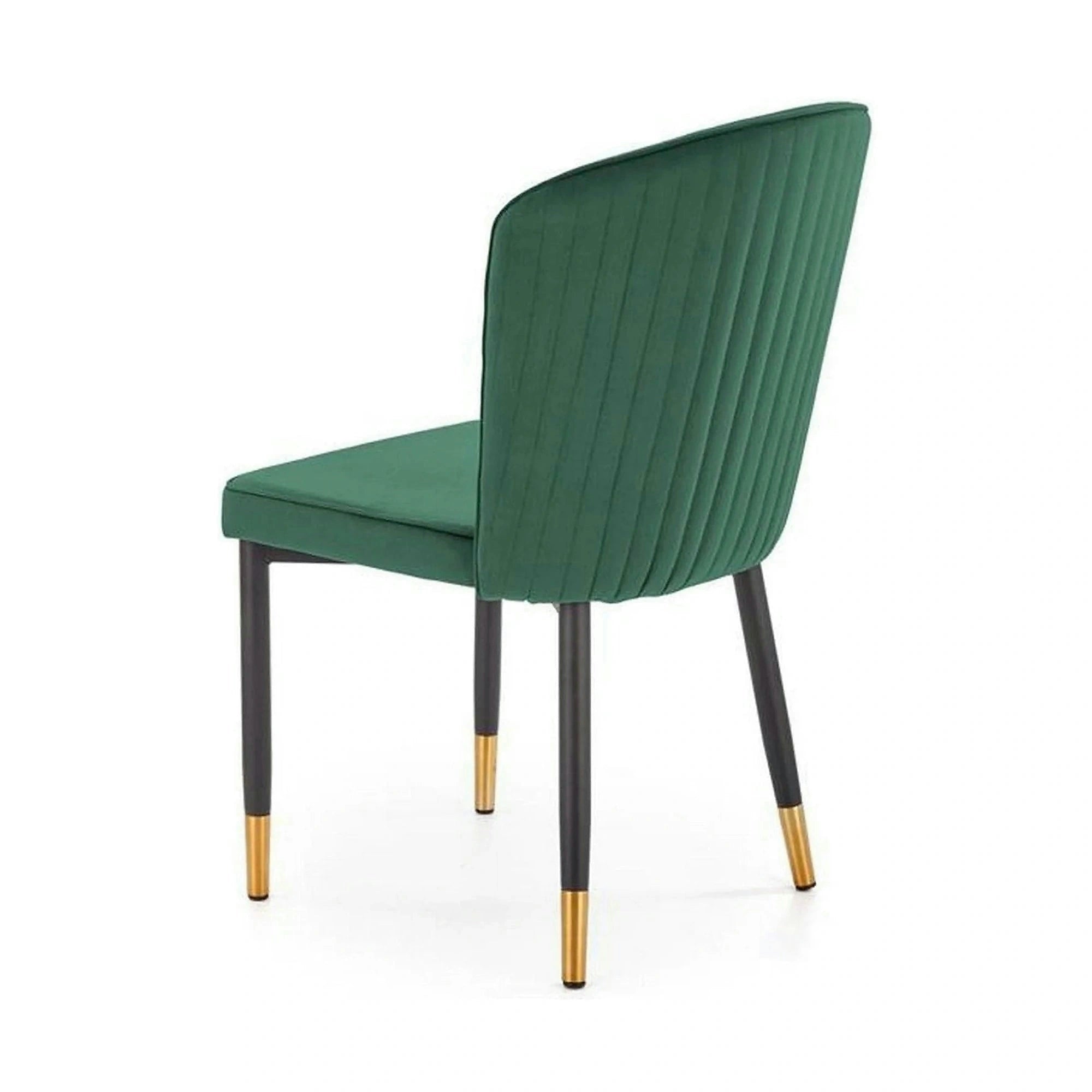 Scaun K446, verde/negru, stofa catifelata/metal, 51x55x86 cm