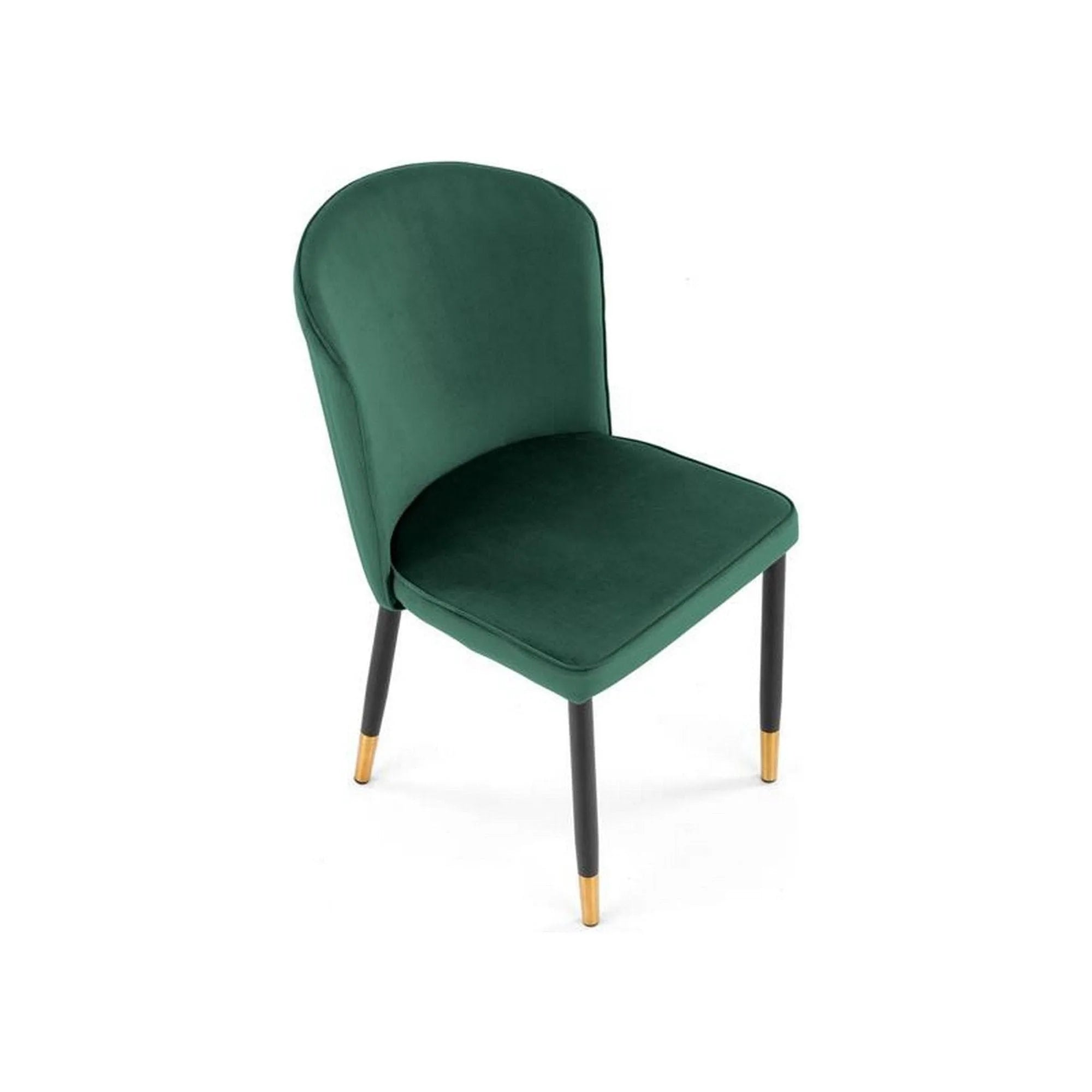 Scaun K446, verde/negru, stofa catifelata/metal, 51x55x86 cm