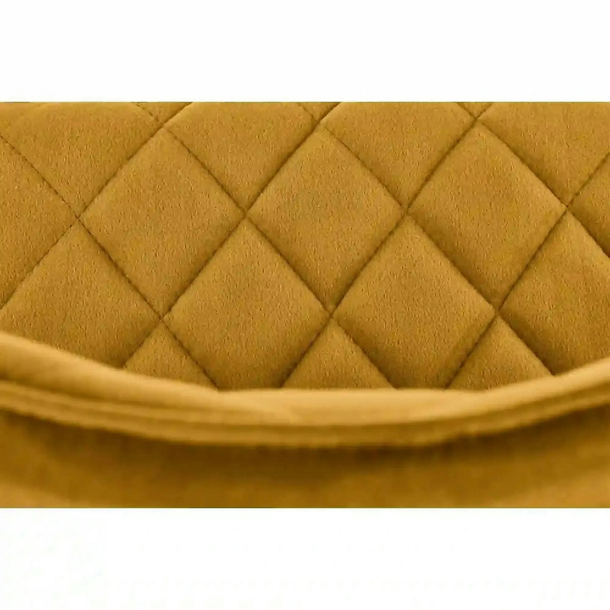 Scaun K450, galben mustar/negru, stofa catifelata/metal, 44x58x85 cm