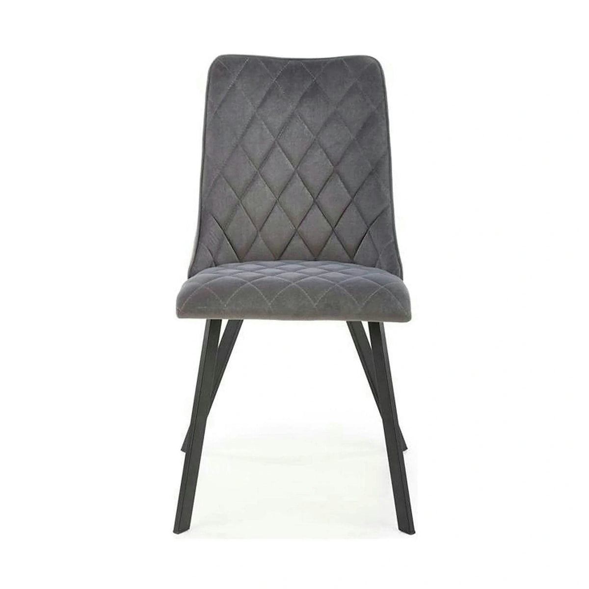 Scaun K450, gri/negru, stofa catifelata/metal, 44x58x85 cm