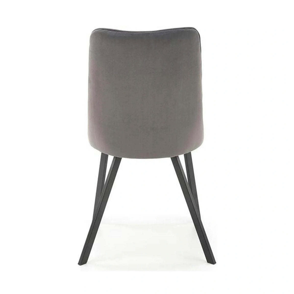 Scaun K450, gri/negru, stofa catifelata/metal, 44x58x85 cm