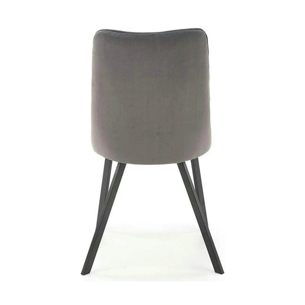 Scaun K450, gri/negru, stofa catifelata/metal, 44x58x85 cm