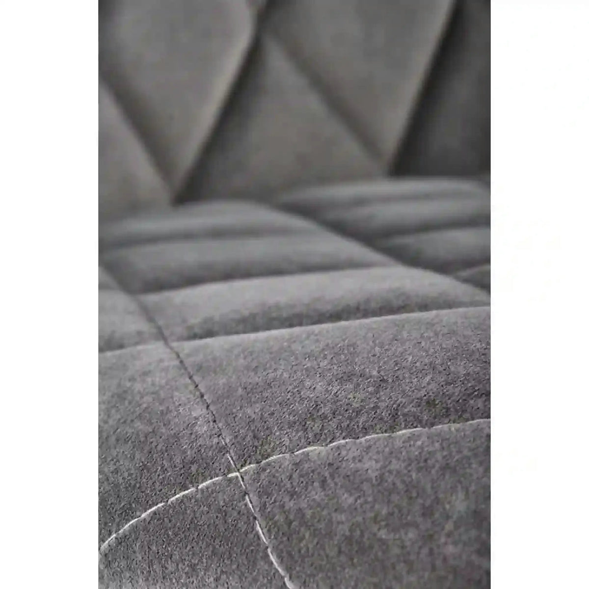 Scaun K450, gri/negru, stofa catifelata/metal, 44x58x85 cm