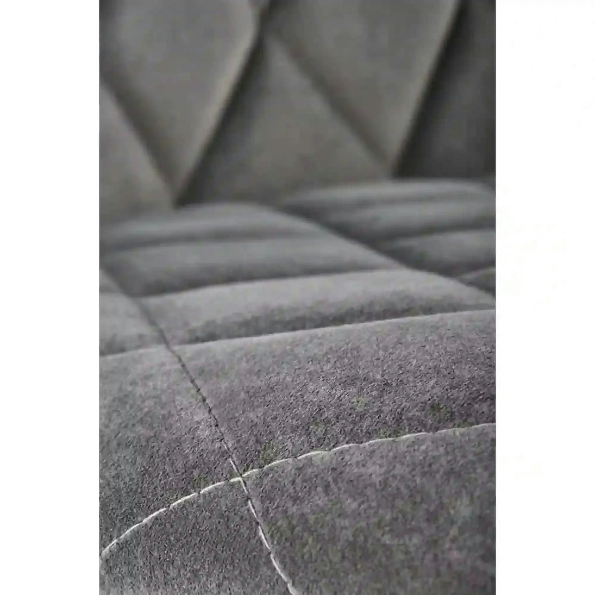 Scaun K450, gri/negru, stofa catifelata/metal, 44x58x85 cm