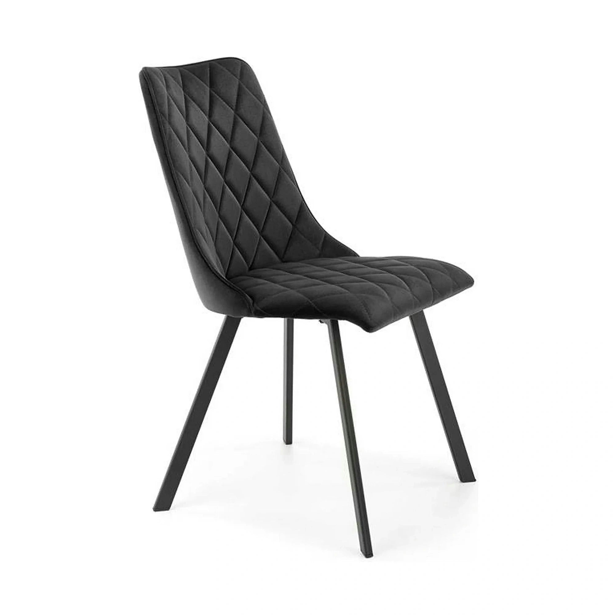 Scaun K450, negru, stofa catifelata/metal, 44x58x85 cm