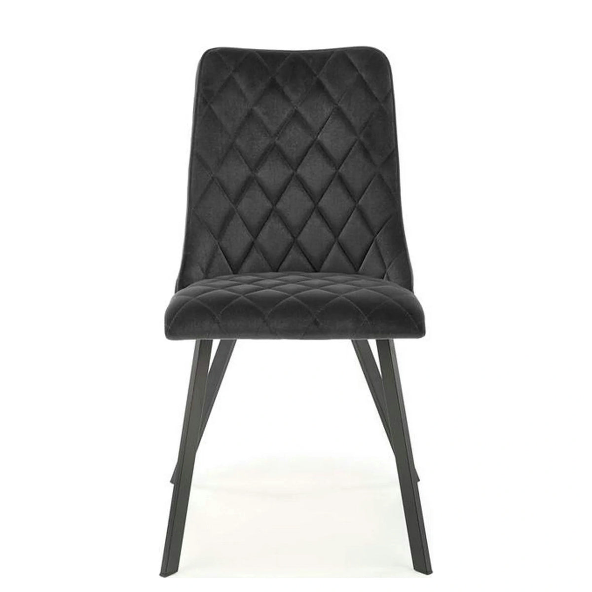Scaun K450, negru, stofa catifelata/metal, 44x58x85 cm