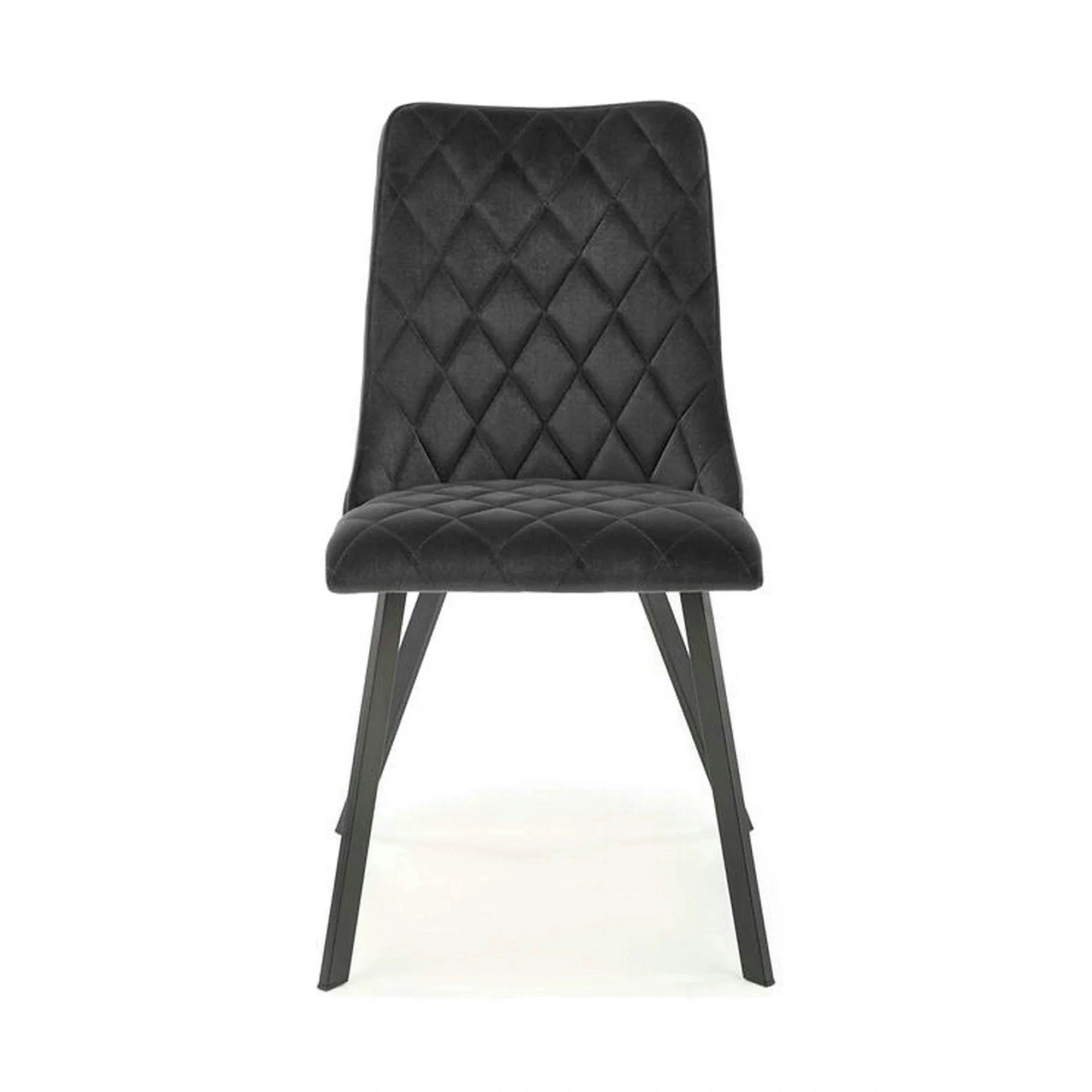 Scaun K450, negru, stofa catifelata/metal, 44x58x85 cm