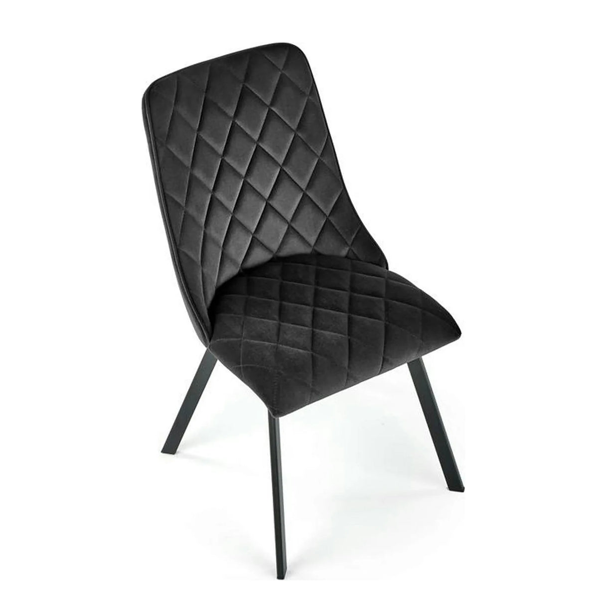 Scaun K450, negru, stofa catifelata/metal, 44x58x85 cm