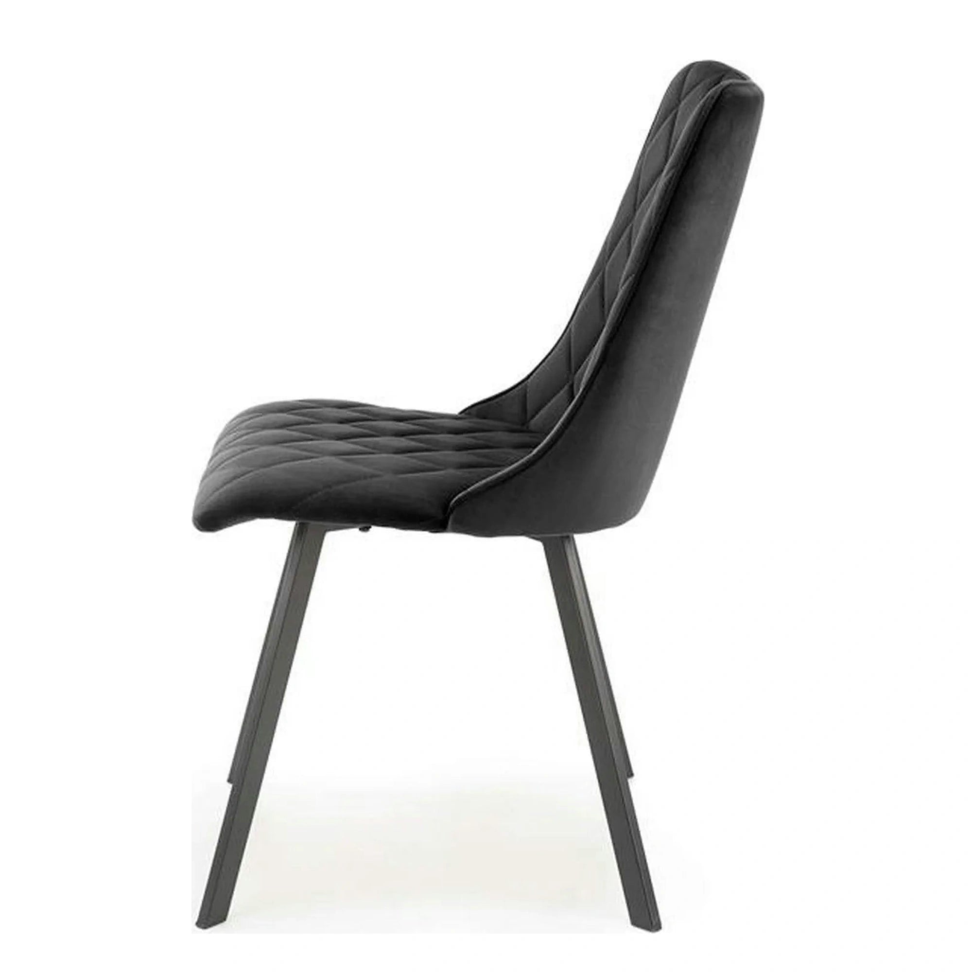 Scaun K450, negru, stofa catifelata/metal, 44x58x85 cm