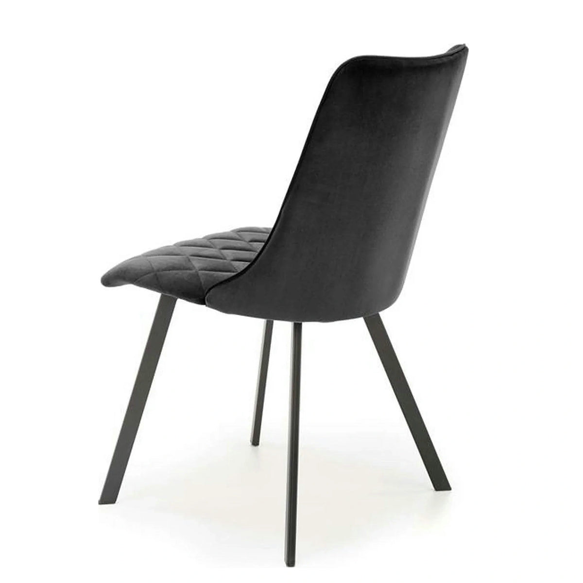Scaun K450, negru, stofa catifelata/metal, 44x58x85 cm