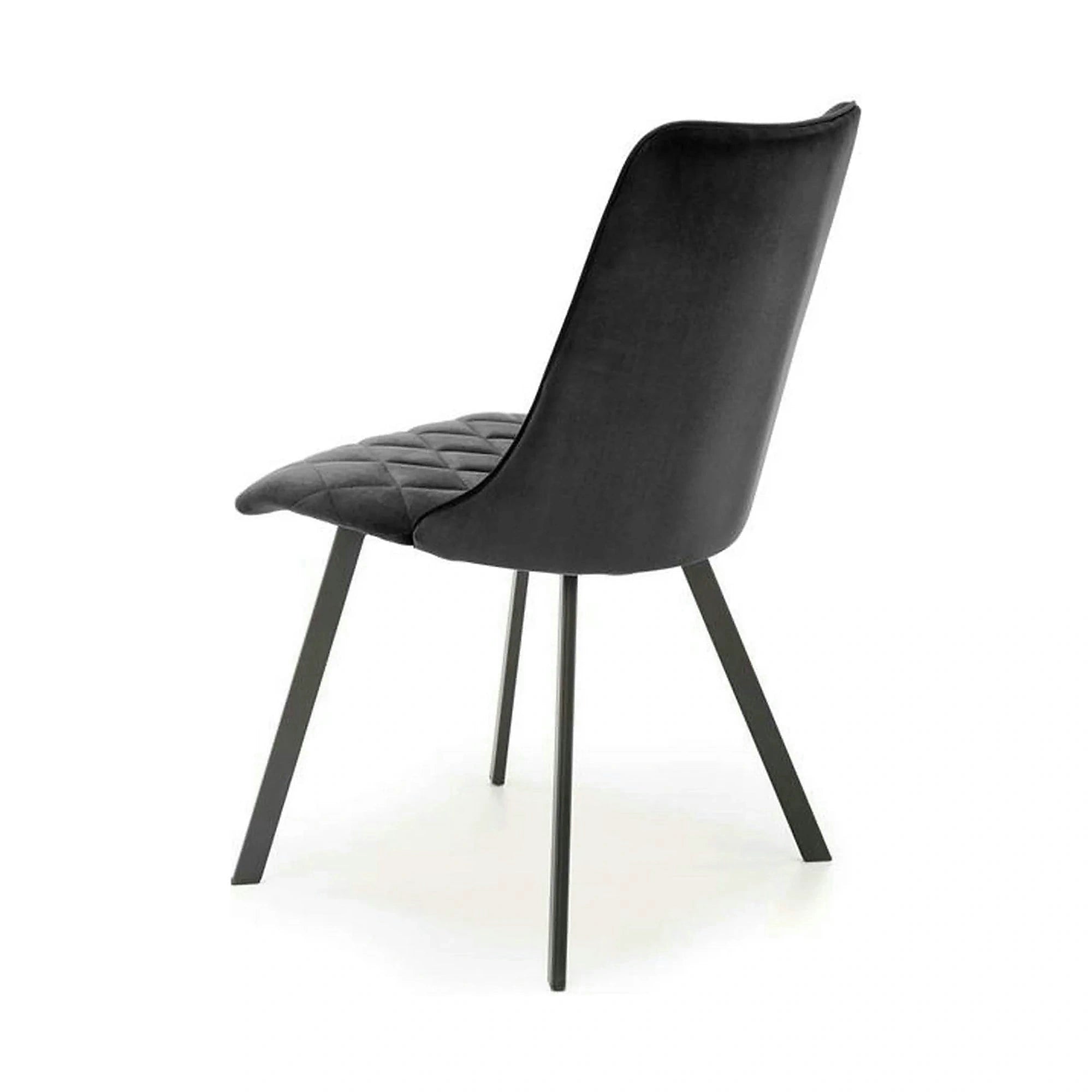 Scaun K450, negru, stofa catifelata/metal, 44x58x85 cm