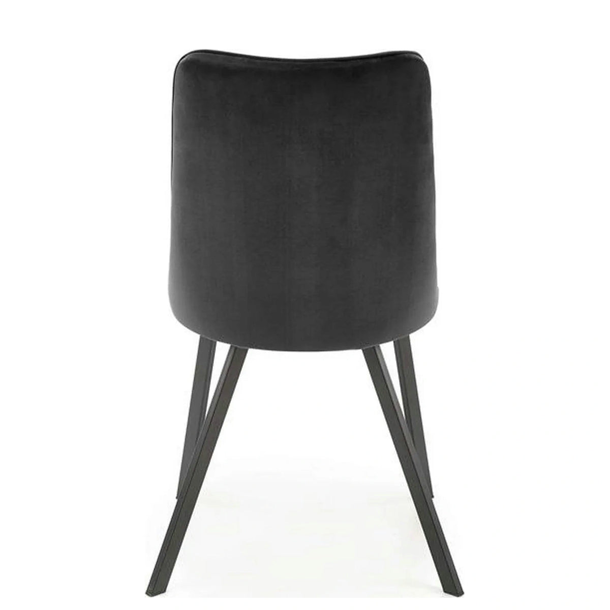 Scaun K450, negru, stofa catifelata/metal, 44x58x85 cm