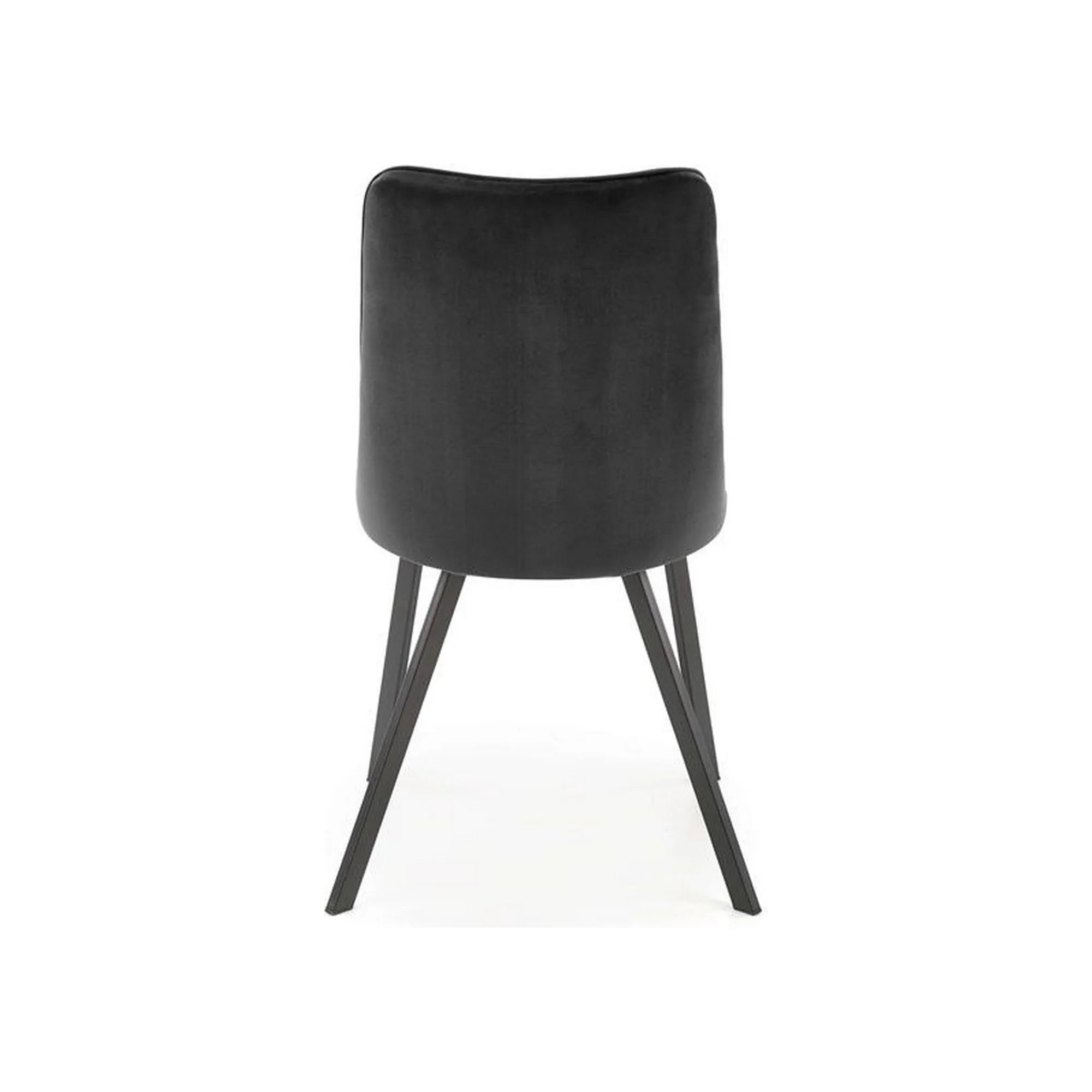 Scaun K450, negru, stofa catifelata/metal, 44x58x85 cm