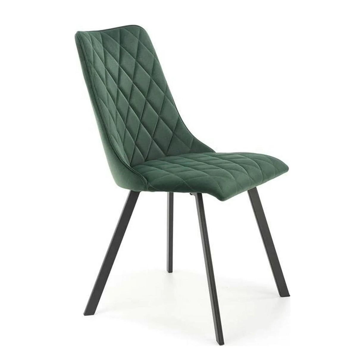 Scaun K450, verde/negru, stofa catifelata/metal, 44x58x85 cm
